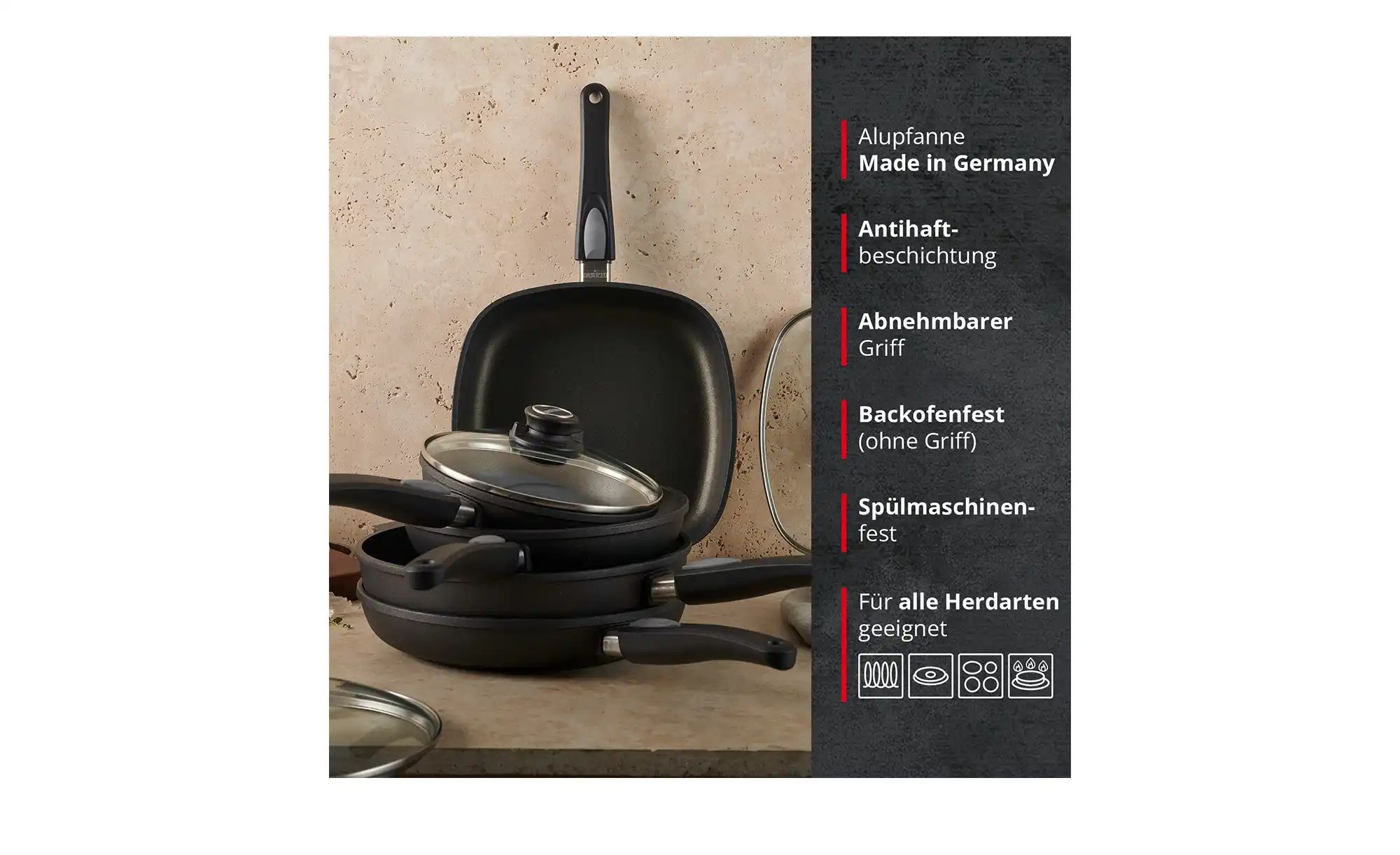 Meisterkoch Bratpfanne 28 cm  GENIUS ¦ schwarz ¦ Aluminium-Guss ¦ Maße (cm) günstig online kaufen