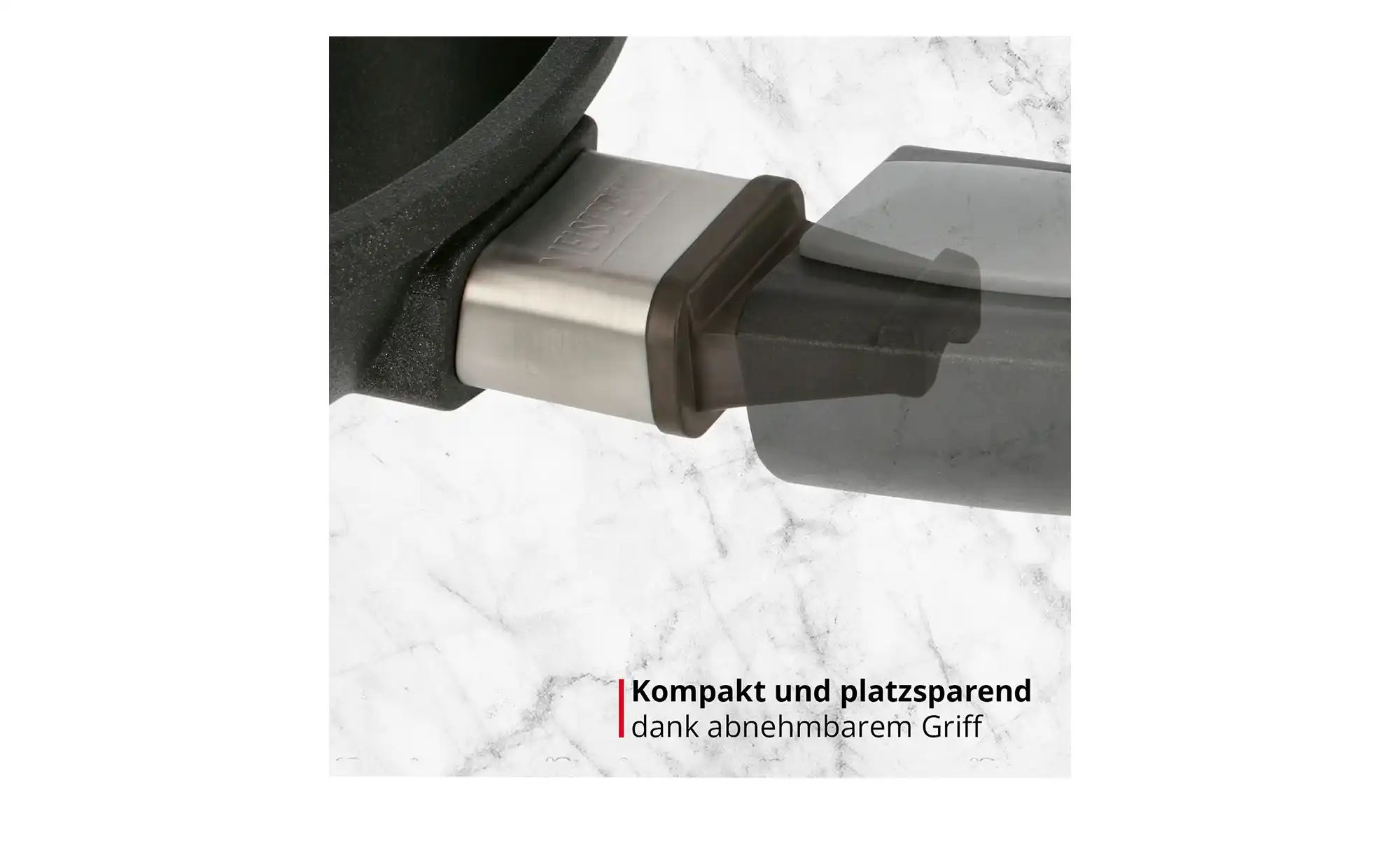 Meisterkoch Pfanne hoch 28cm  GENIUS ¦ schwarz ¦ Aluminium-Guss ¦ Maße (cm) günstig online kaufen