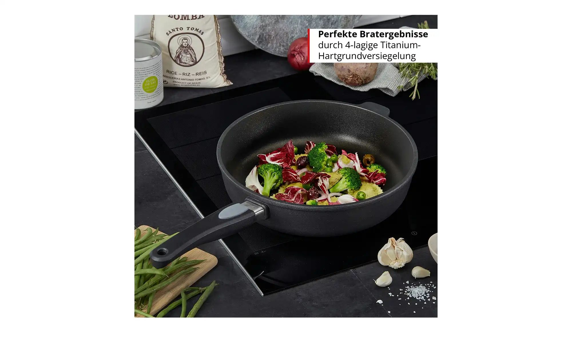 Thumbnail - Meisterkoch Pfanne hoch 28cm GENIUS ¦ schwarz ¦ Aluminium-Guss ¦ Maße (cm): H: 7 Ø: 28 Töpfe & Pfannen & Zubehör > Pfa...