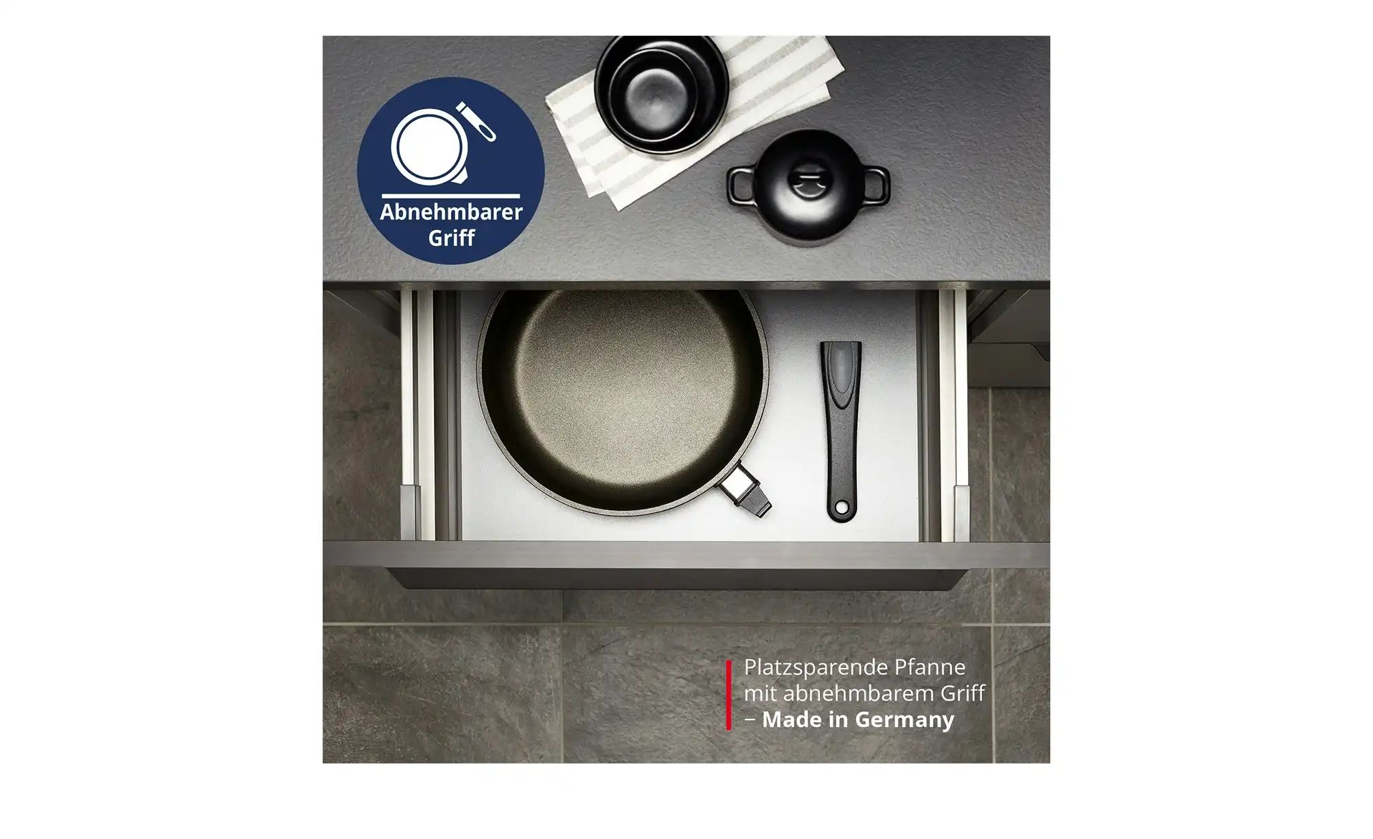 Thumbnail - Meisterkoch Pfanne hoch 28cm GENIUS ¦ schwarz ¦ Aluminium-Guss ¦ Maße (cm): H: 7 Ø: 28 Töpfe & Pfannen & Zubehör > Pfa...