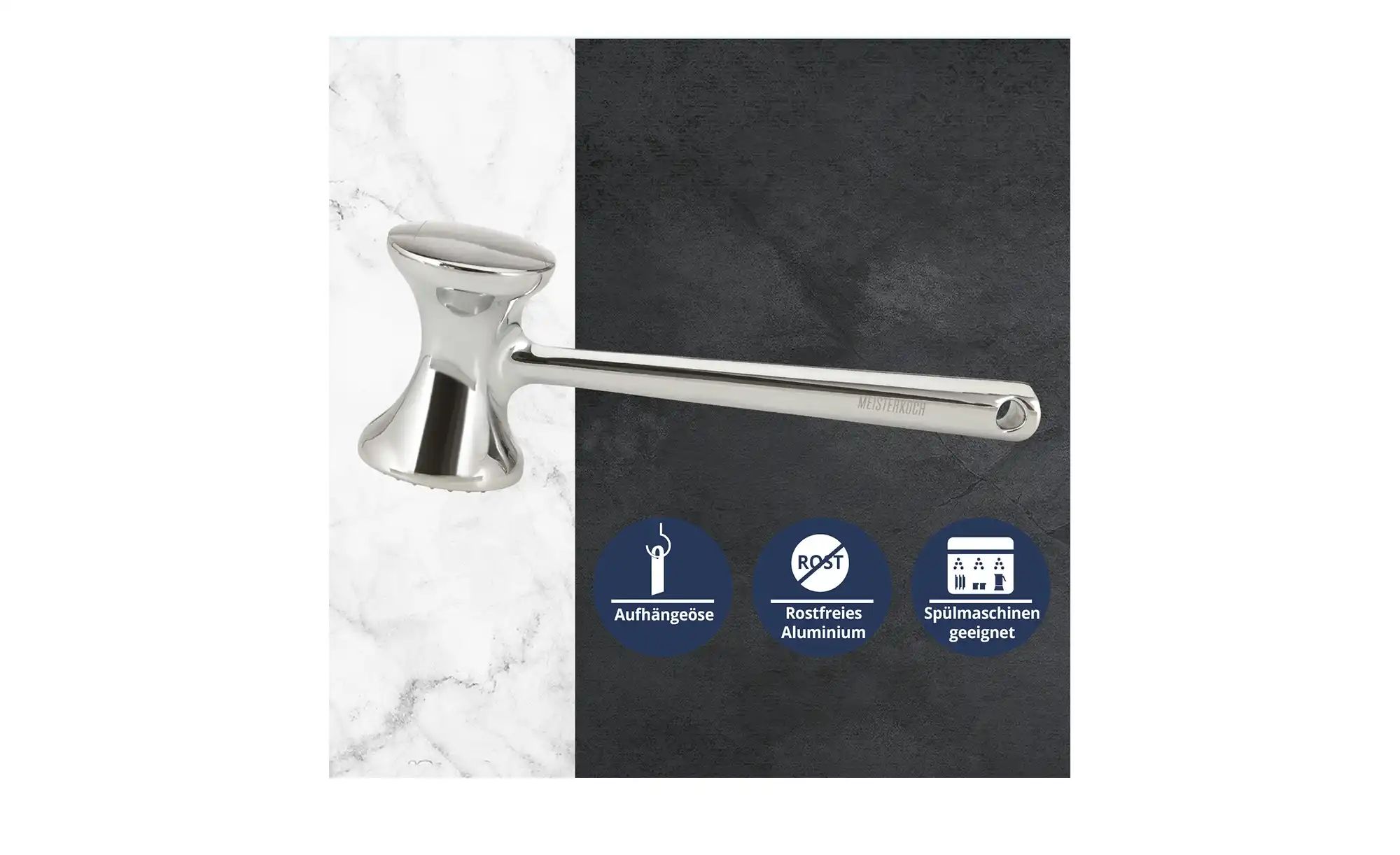 Meisterkoch Fleischklopfer  OPTIMUS ¦ silber ¦ Metall,Zink ¦ Maße (cm): B: günstig online kaufen