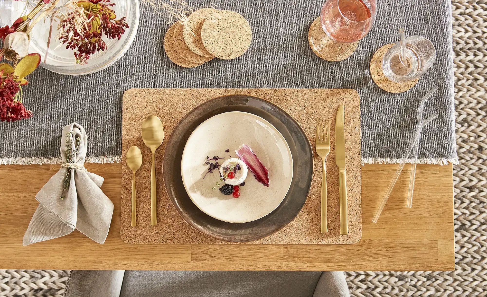 Thumbnail - KHG Glasuntersetzer   ¦ Holzwerkstoff ¦ Maße (cm): H: 1,5  Ø: 9.5 Küchenzubehör & Helfer > Tischaccessoires - Höffner