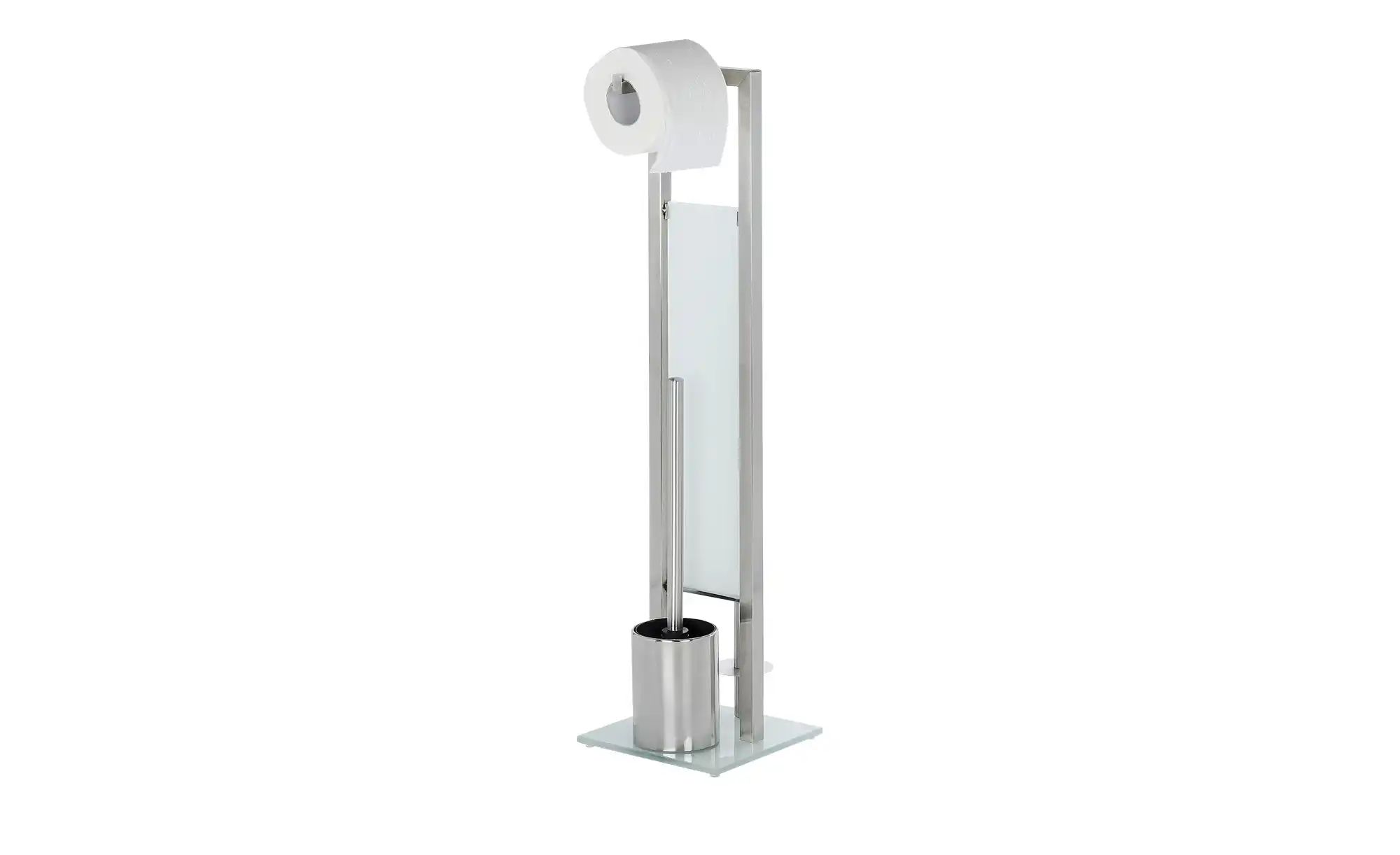 Thumbnail - Stand WC Garnitur "Rivalta" ¦ silber ¦ Metall,Glas ¦ Maße (cm): B: 18 H: 70 T: 20.0 Badzubehör - Höffner