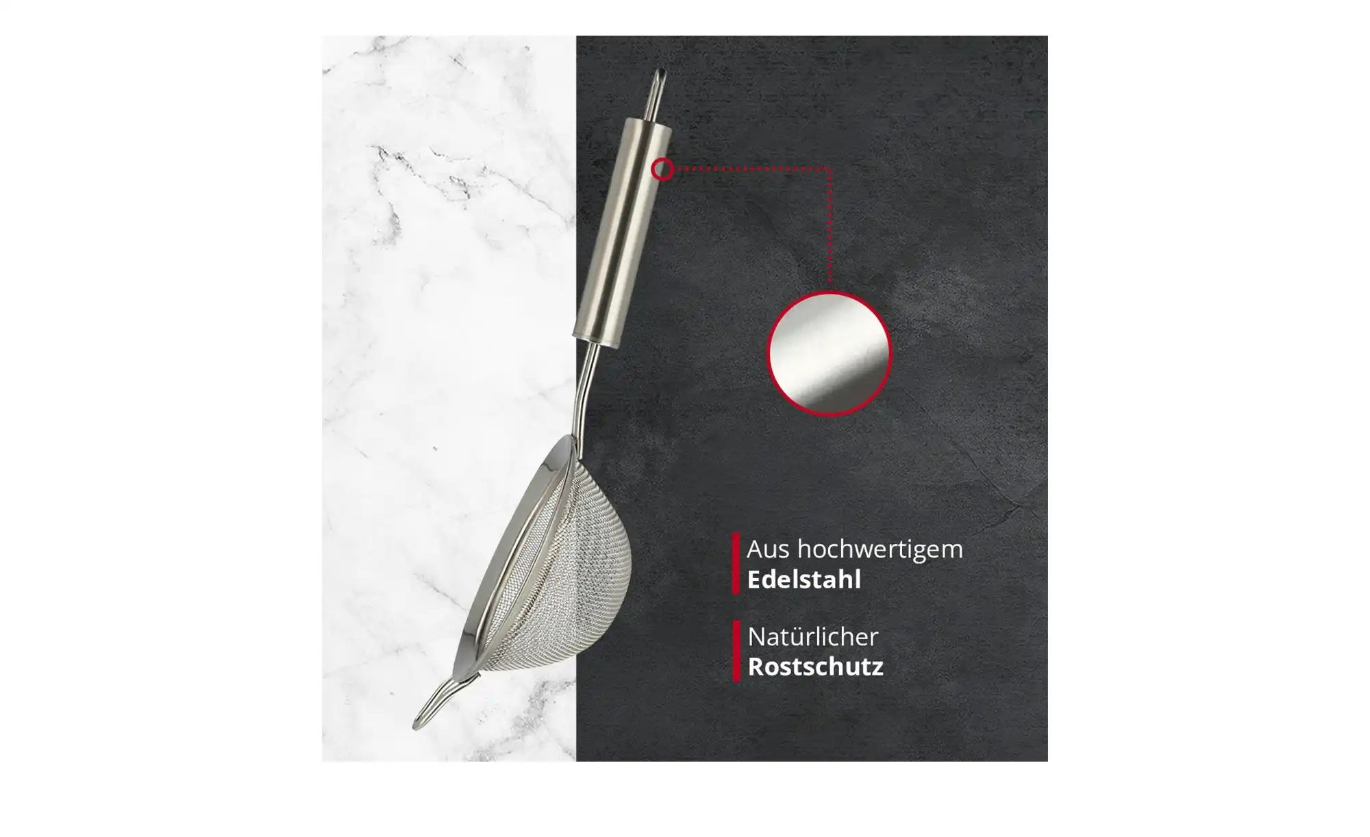 Meisterkoch Küchensieb   ¦ silber ¦ Edelstahl Ø: 12.3 Küchenzubehör & Helfe günstig online kaufen