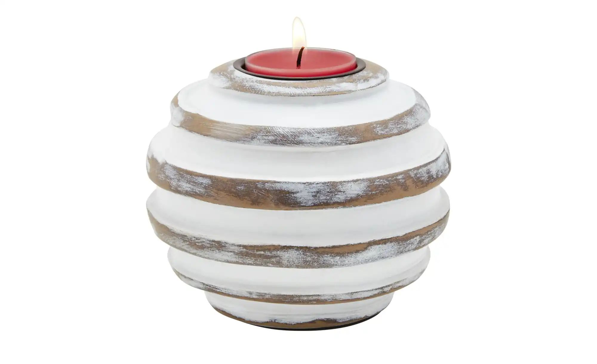 Teelichthalter   ¦ braun ¦ Polyresin (Kunstharz) ¦ Maße (cm): H: 8,5  Ø: 11 günstig online kaufen