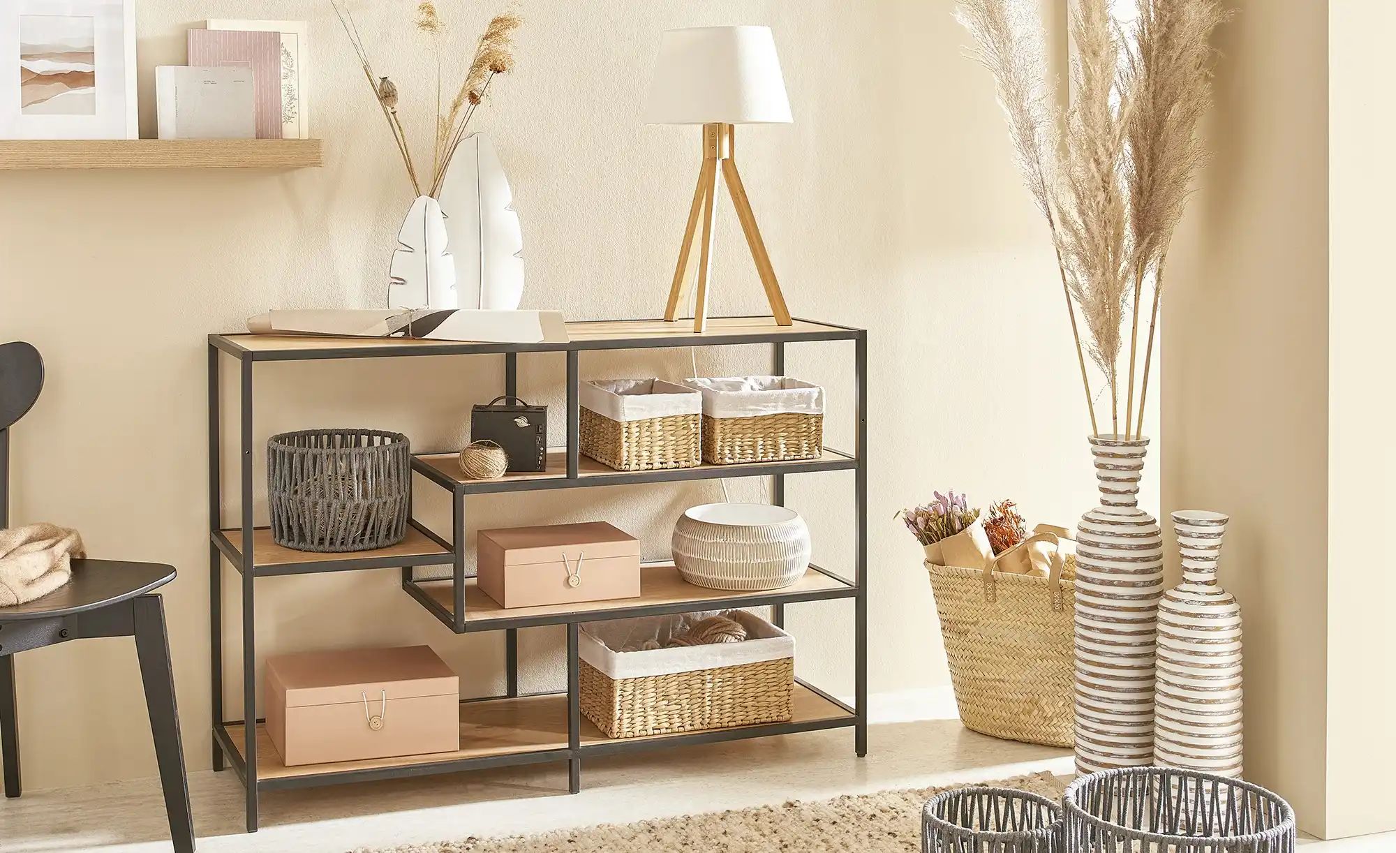 Deko Vase   ¦ weiß ¦ Polyresin (Kunstharz) ¦ Maße (cm): H: 51  Ø: 14.5 Acce günstig online kaufen