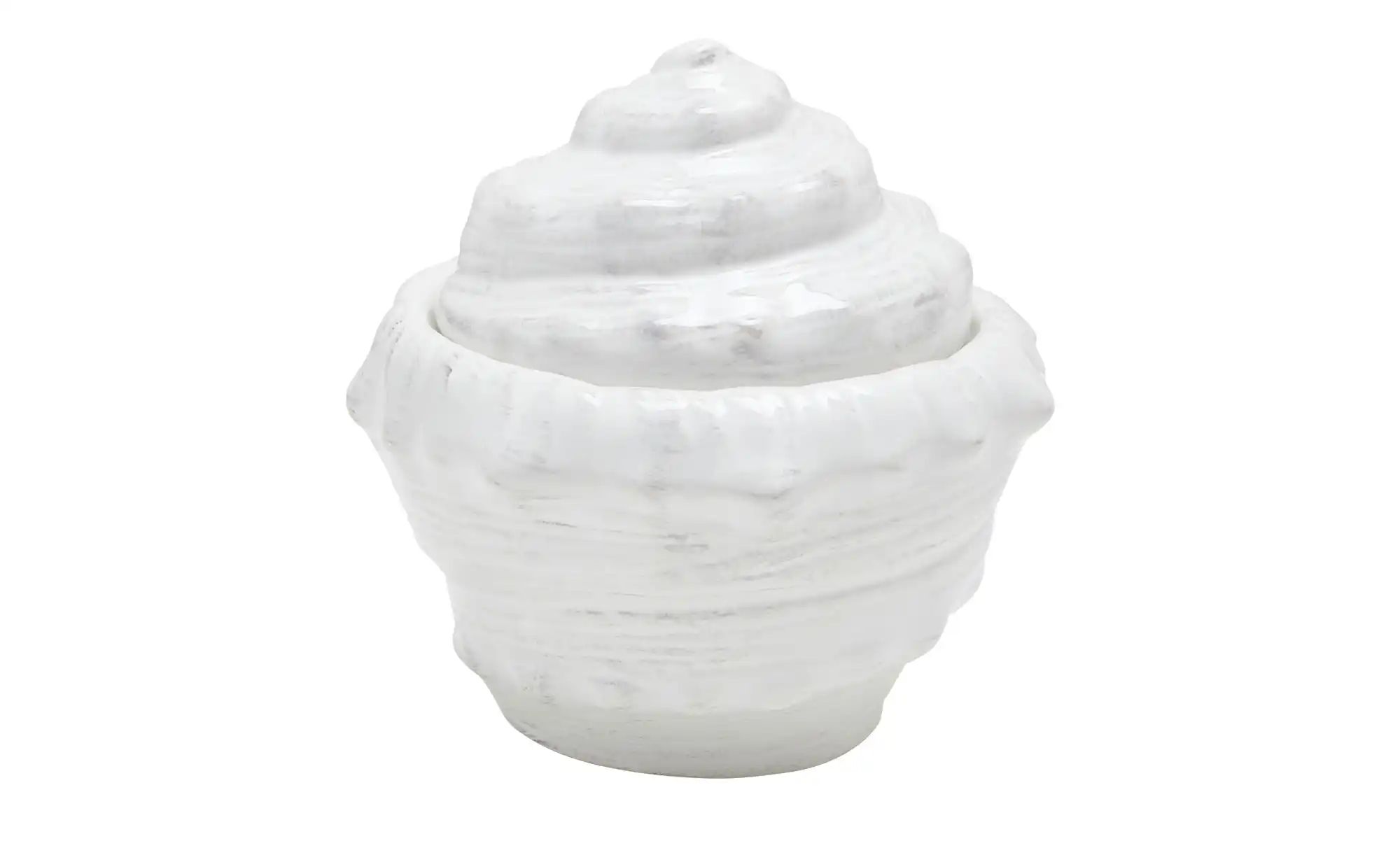 Aufbewahrungsdose  Muschel ¦ weiß ¦ Dolomite ¦ Maße (cm): H: 10,8 Ø: 11 Küchenzubehör & Helfer > Vorratsbehälter - Höffner
