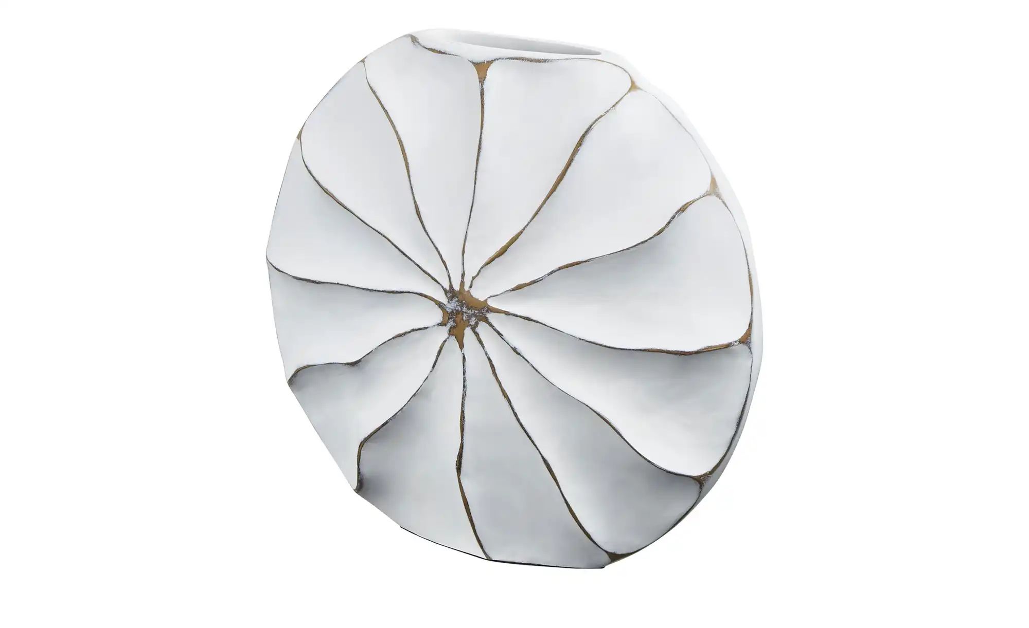 Deko-Vase   ¦ weiß ¦ Polyresin (Kunstharz) ¦ Maße (cm): B: 31 H: 28,5 T: 9. günstig online kaufen