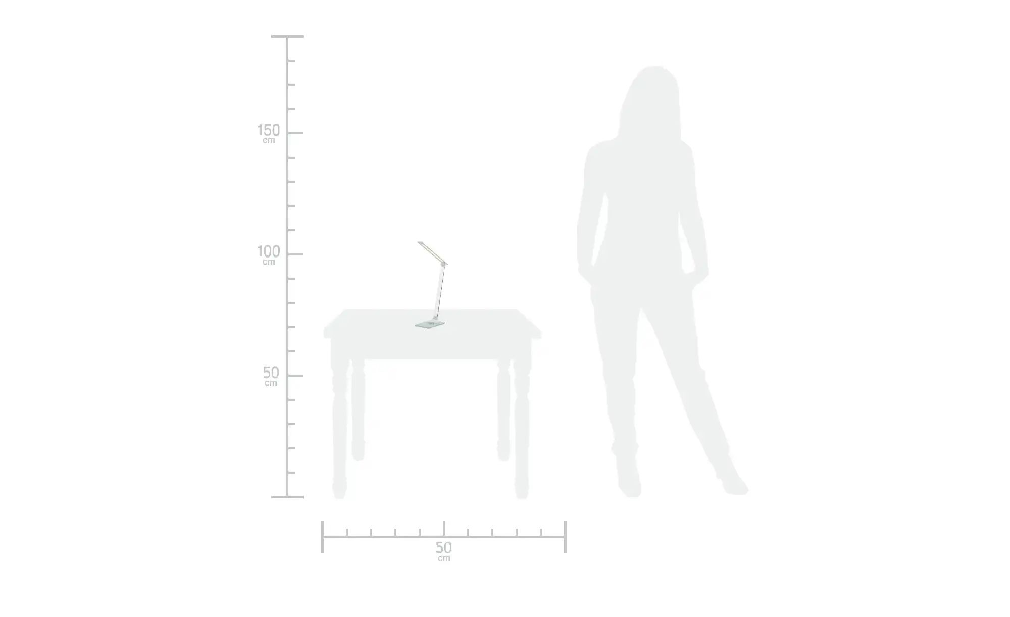 Thumbnail - KHG LED-Tischeuchte 1-flammig ¦ weiß ¦ Maße (cm): B: 32 H: 36 T: 10.5 Lampen & Leuchten > Tischlampen - Höffner