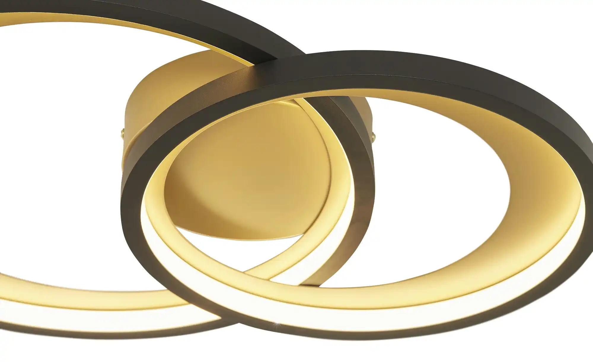 Trio LED-Deckenleuchte Höffner | schwarz/goldfarben