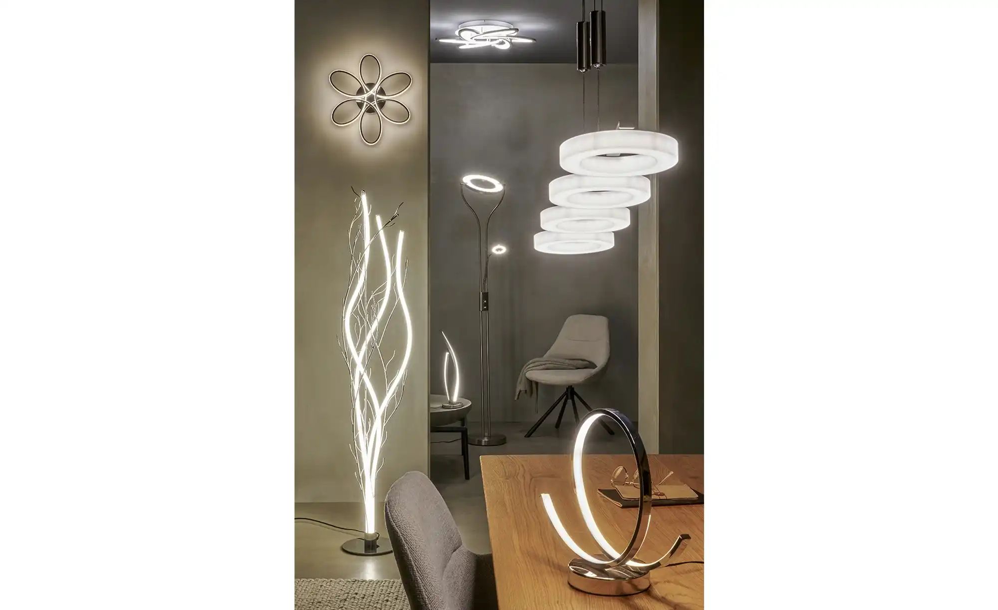 Thumbnail - Meisterleuchten LED-Deckenleuchte chrom ¦ silber ¦ Maße (cm): H: 8 Ø: 50 Lampen & Leuchten > Deckenleuchten - Höffne...