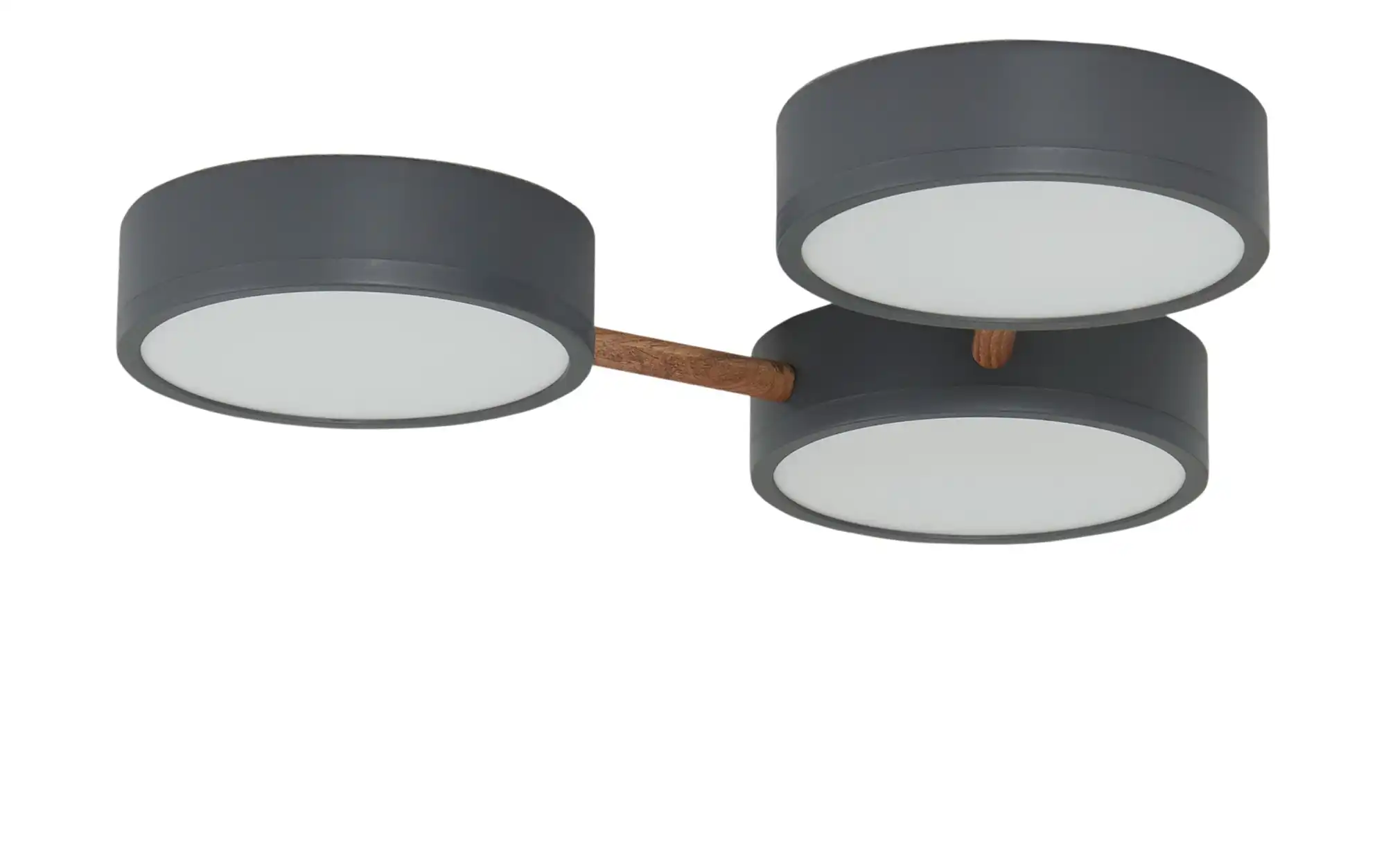 LED-Deckenleuchte, 3-flammig, grau ¦ grau Lampen & Leuchten > Innenleuchten > Deckenleuchten - Höffner