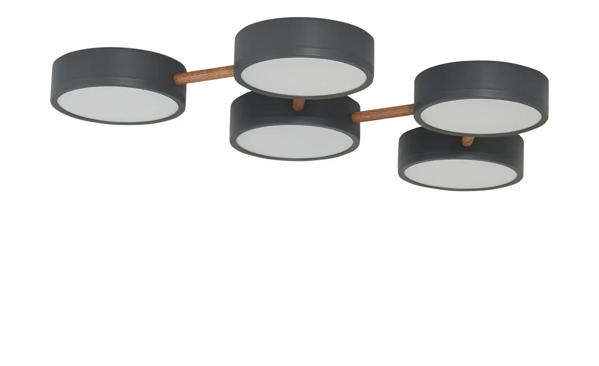 LED-Deckenleuchte, 5-flammig, grau ¦ grau Lampen & Leuchten > Innenleuchten > Deckenleuchten - Höffner