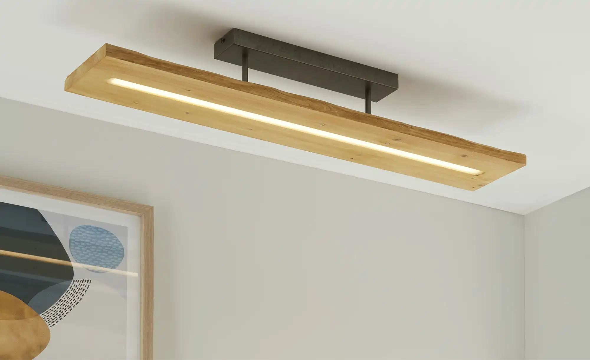 Moderne LED Holz Deckenleuchte aus dem Hause TRIO Leuchten