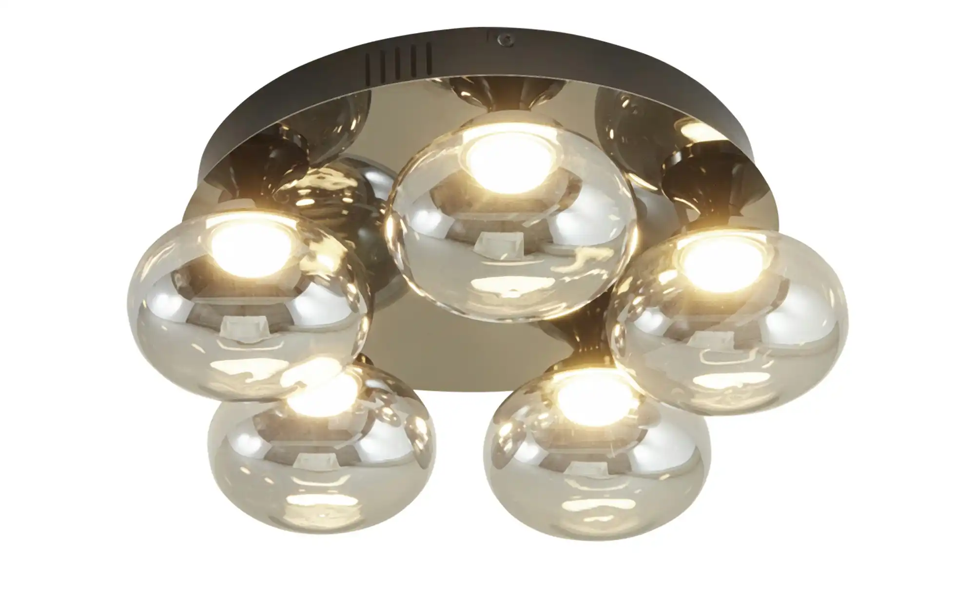 Meisterleuchten LED-Deckenleuchte, 5-flammig, schwarz/chrom ¦ schwarz Ø: 38 Lampen & Leuchten > Innenleuchten > Deckenleuchten - Höffner