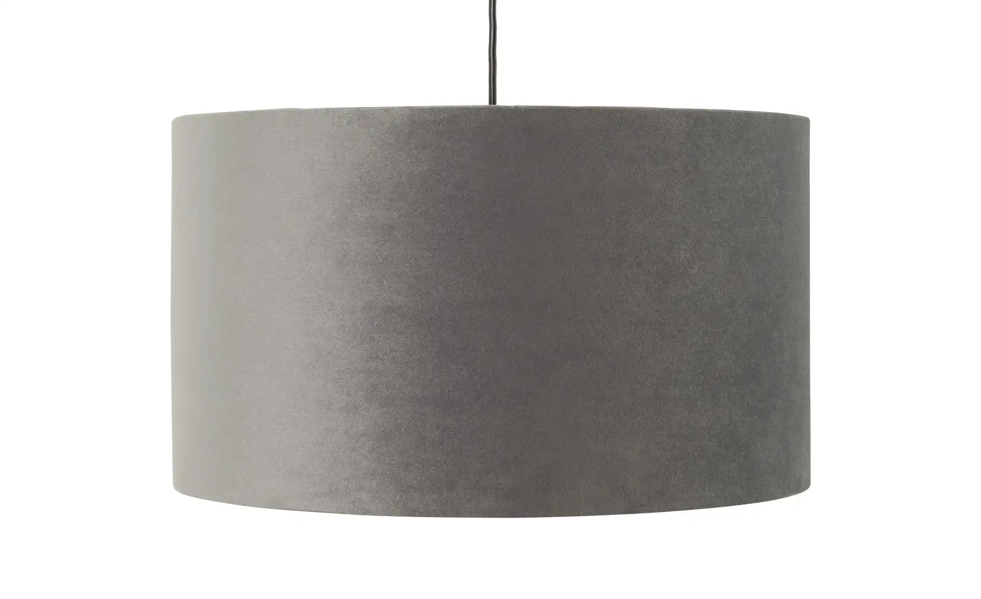 Fischer-Honsel Pendelleuchte  1-flammig  grau Samt `groß`   ¦ grau Ø: 40 La günstig online kaufen