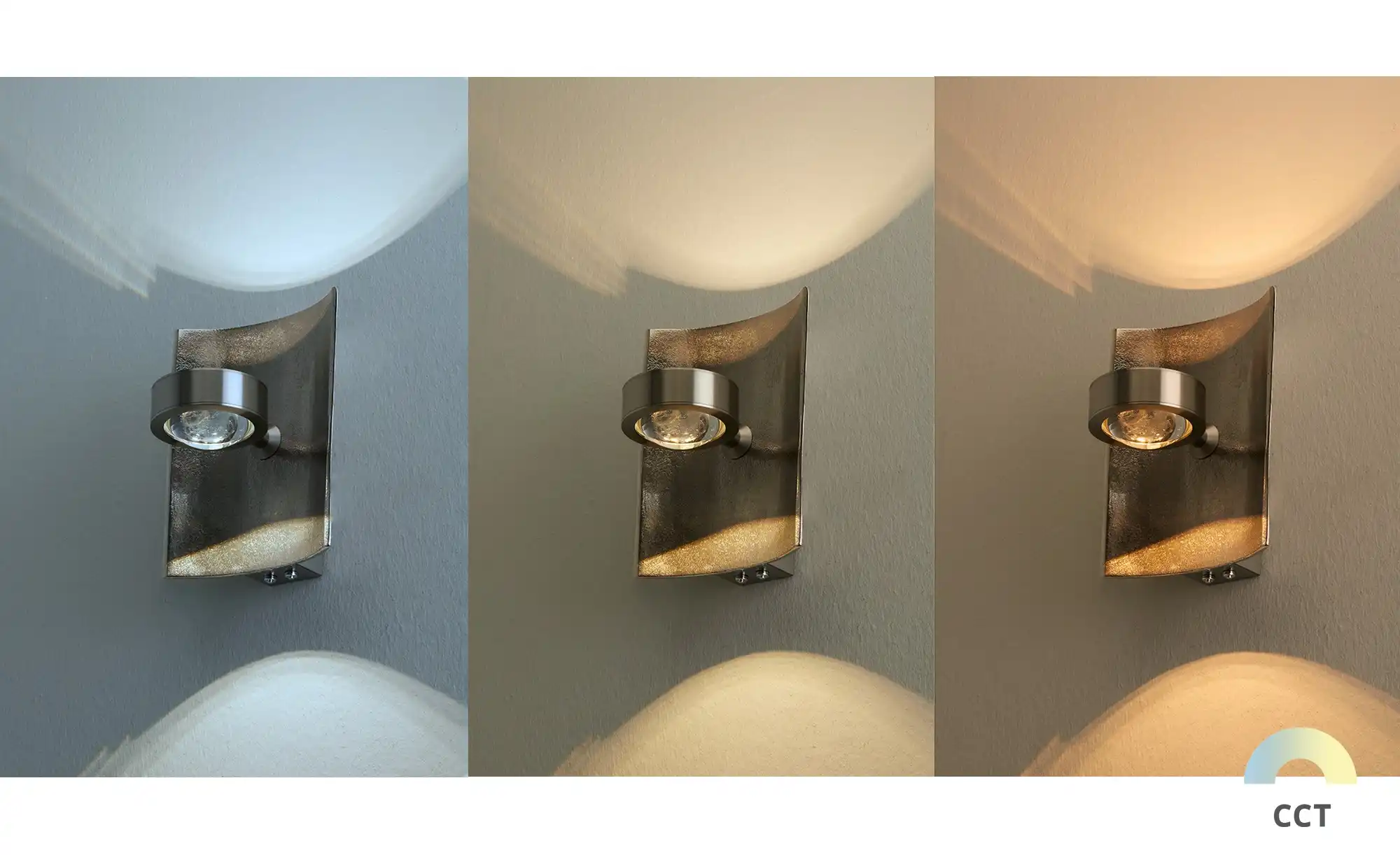 Fischer-Honsel LED-Wandleuchte, Nickel-antik mit RGB