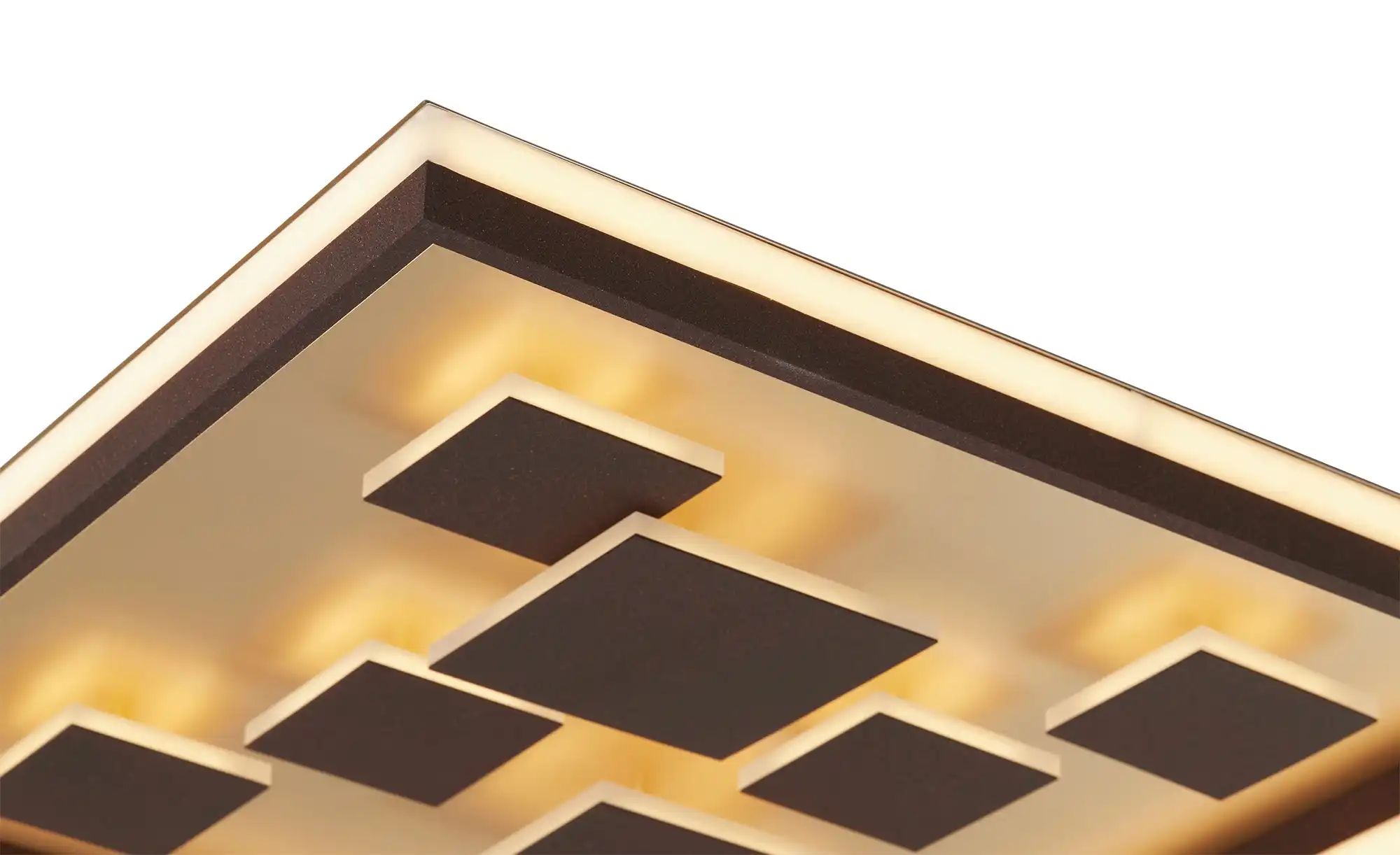 Fischer-Honsel LED-Deckenleuchte braun-rost  eckig   ¦ braun ¦ Maße (cm): B günstig online kaufen