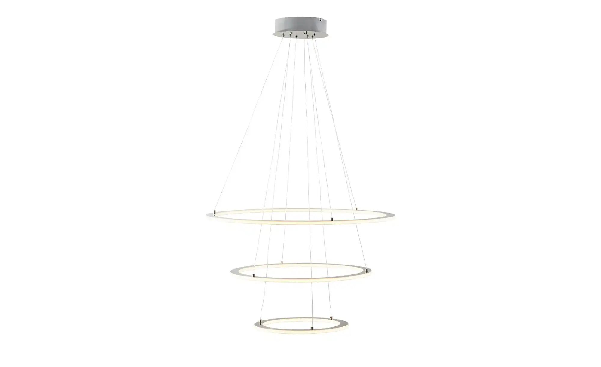 Thumbnail - Trio LED-Pendelleuchte  Nickel-matt  `Ringe`   ¦ silber ¦ Maße (cm): H: 200  Ø: 80.3 Lampen & Leuchten > LED-Leuchten > ...