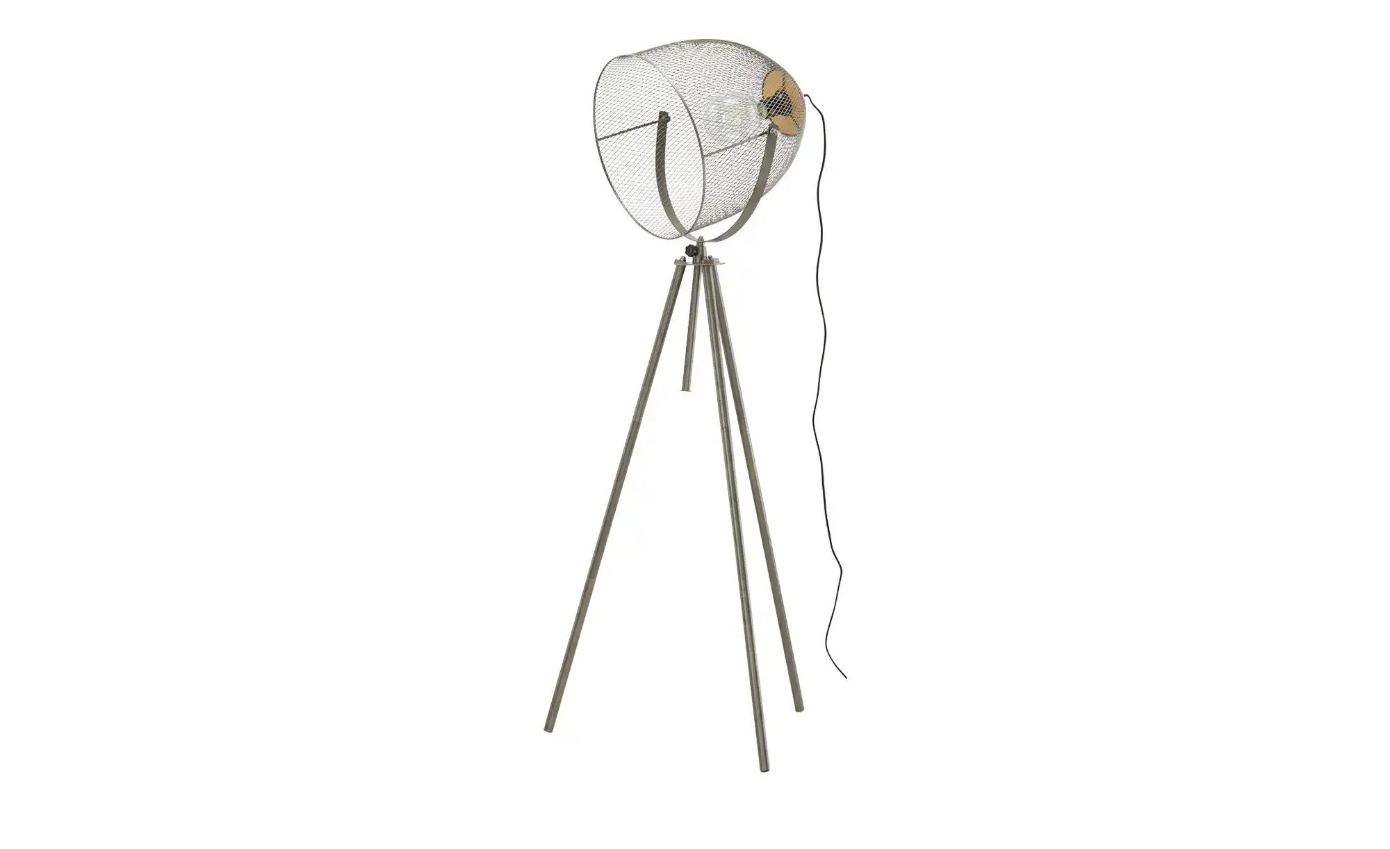 Trio Dreibein-Stehleuchte, 1-flammig, Nickel matt antik ¦ silber Ø: 69 Lampen & Leuchten > Innenleuchten > Stehlampen - Höffner