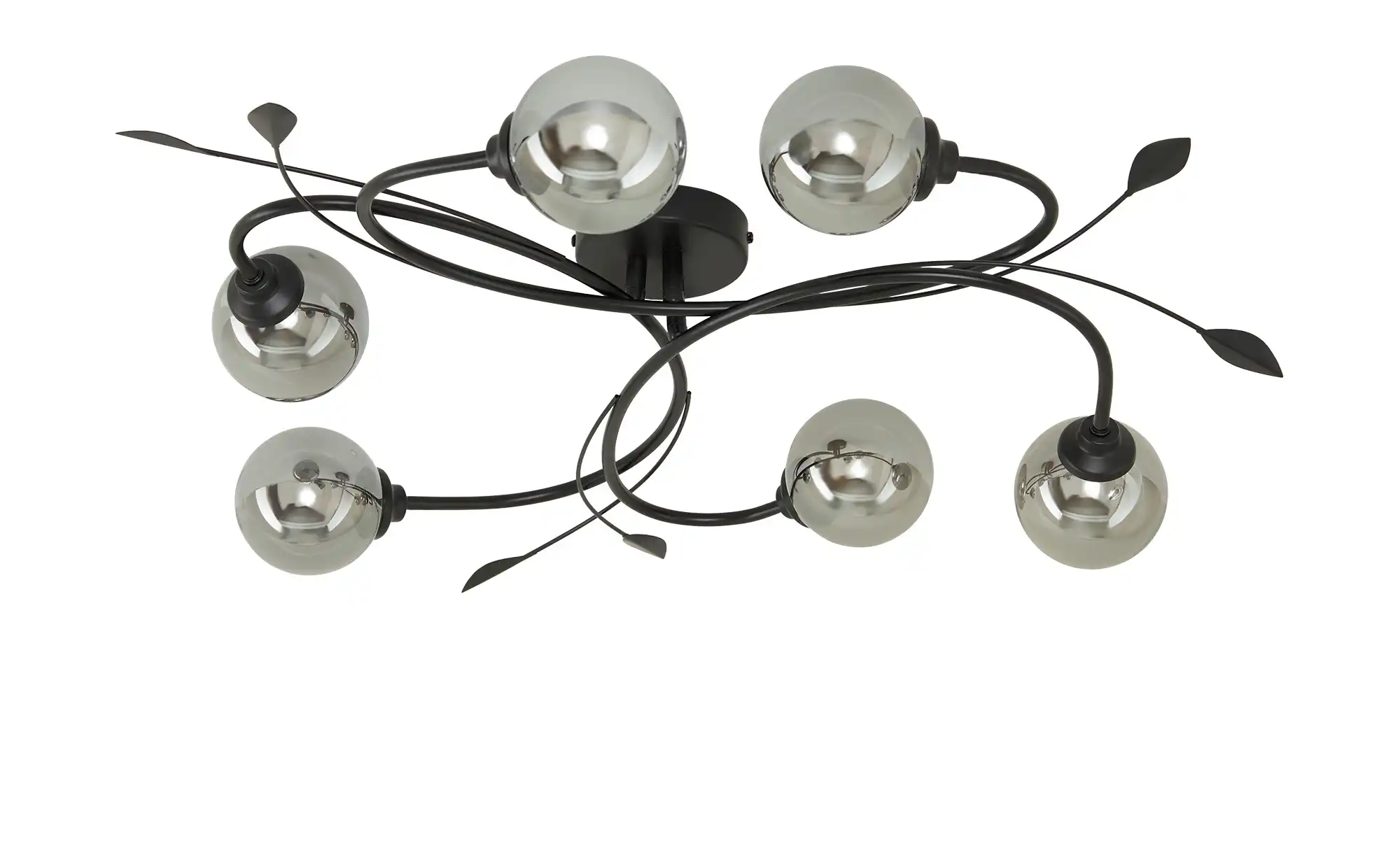 KHG LED-Deckenleuchte, 6-flammig, schwarz/Rauchglas ¦ schwarz Ø: 75 Lampen & Leuchten > Innenleuchten > Deckenleuchten - Höffner
