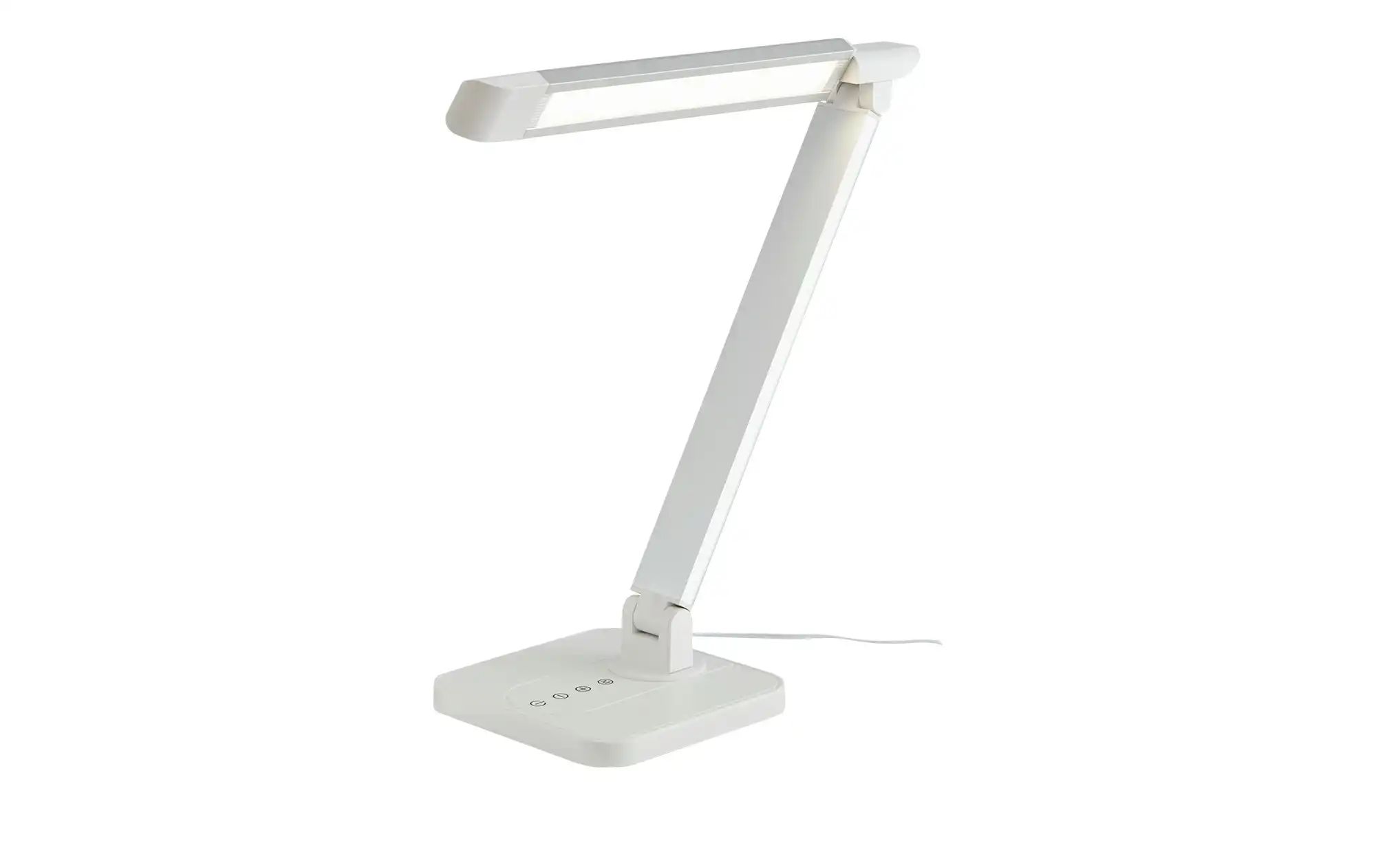 KHG LED-Tischleuchte  1-flammig  Alu/weiß   ¦ weiß ¦ Maße (cm): B: 46 H: 45 günstig online kaufen