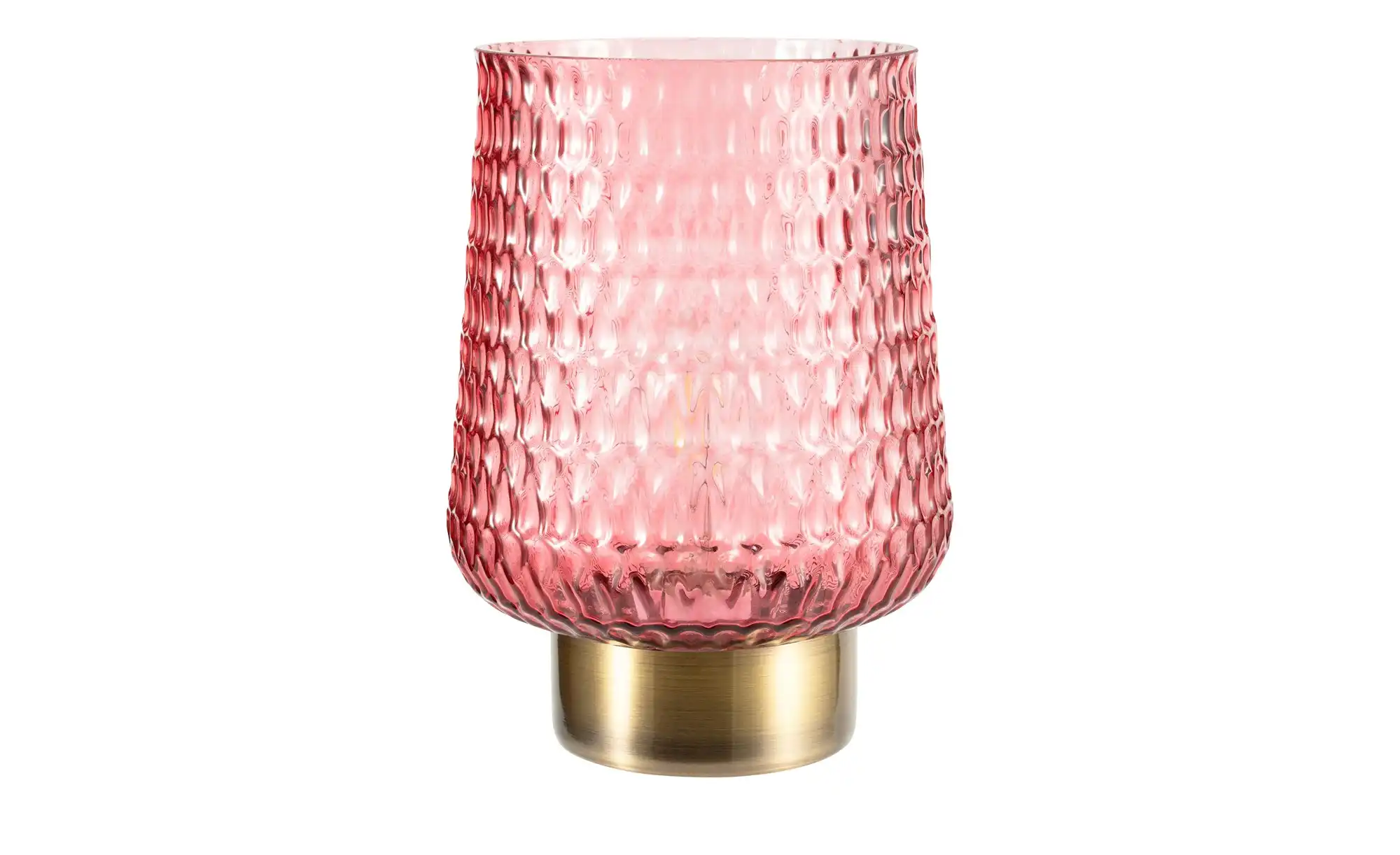 Mobile-Tischleuchte, Glas rosa, groß | Rosa, 21 cm