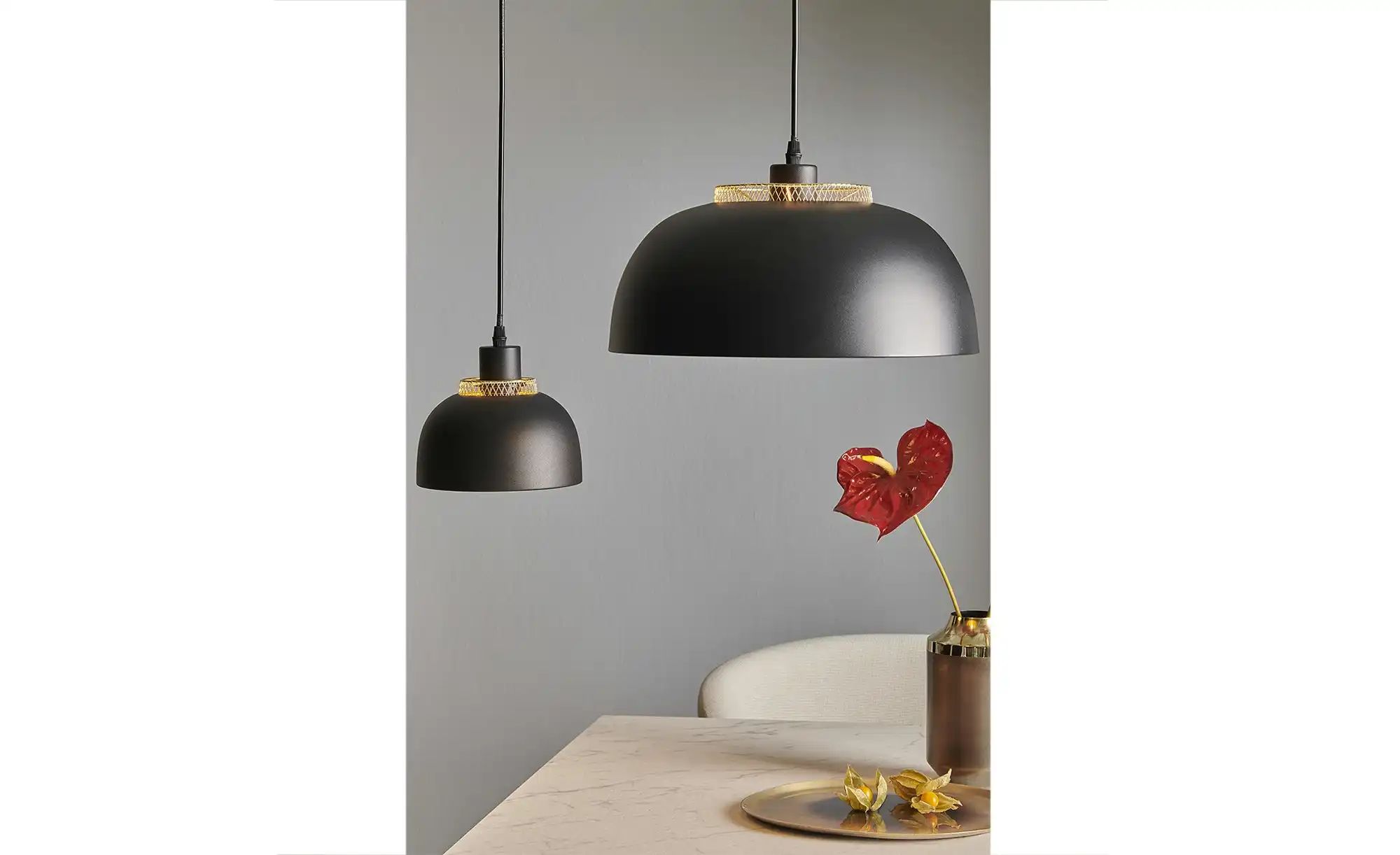 Thumbnail - Pendelleuchte Punch ¦ schwarz ¦ Maße (cm): H: 150 Ø: 35 Lampen & Leuchten > Hängeleuchten - Höffner