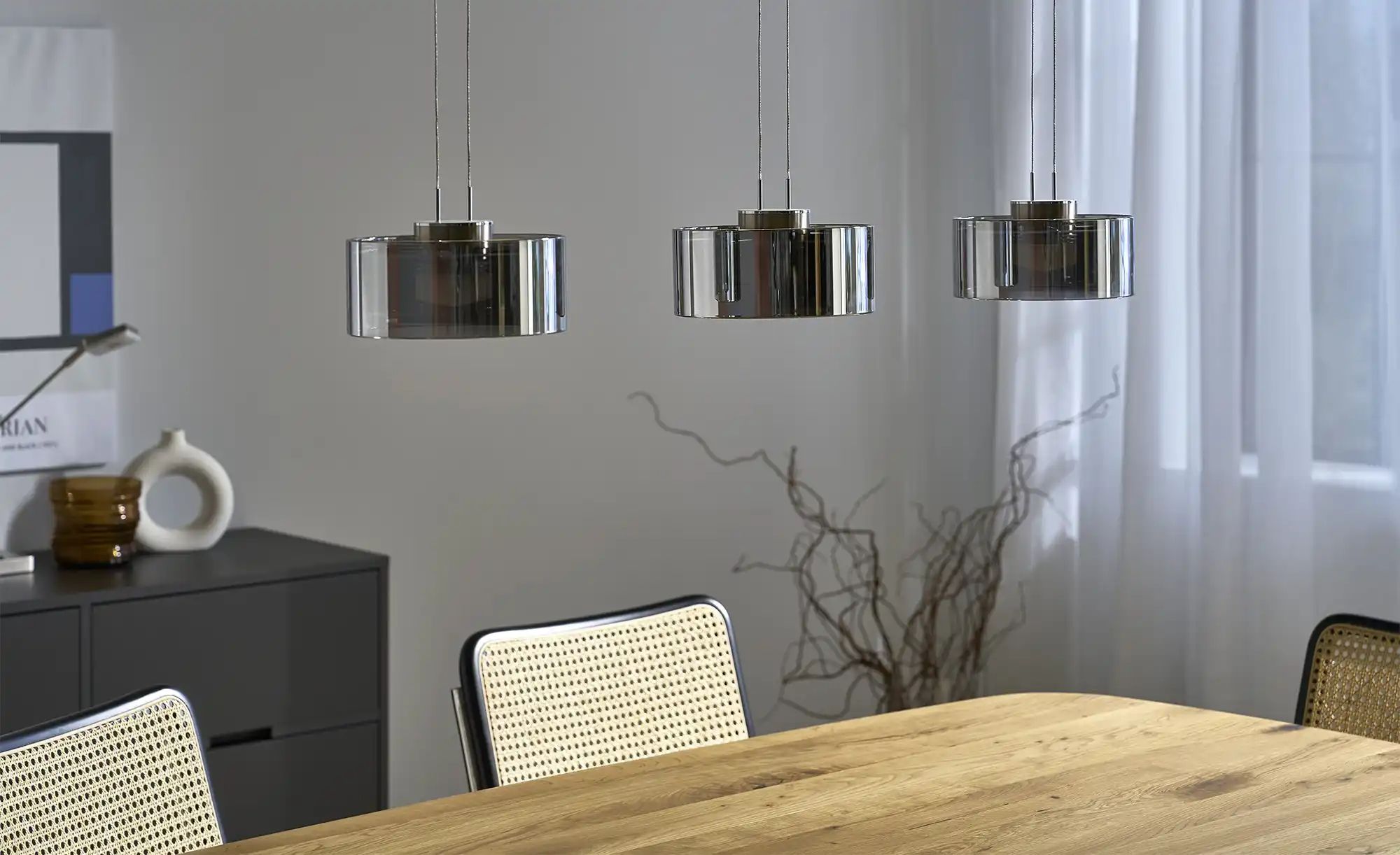Fischer-Honsel Pendelleuchte   ¦ silber ¦ Maße (cm): B: 20 H: 160 T: 20.0 L günstig online kaufen