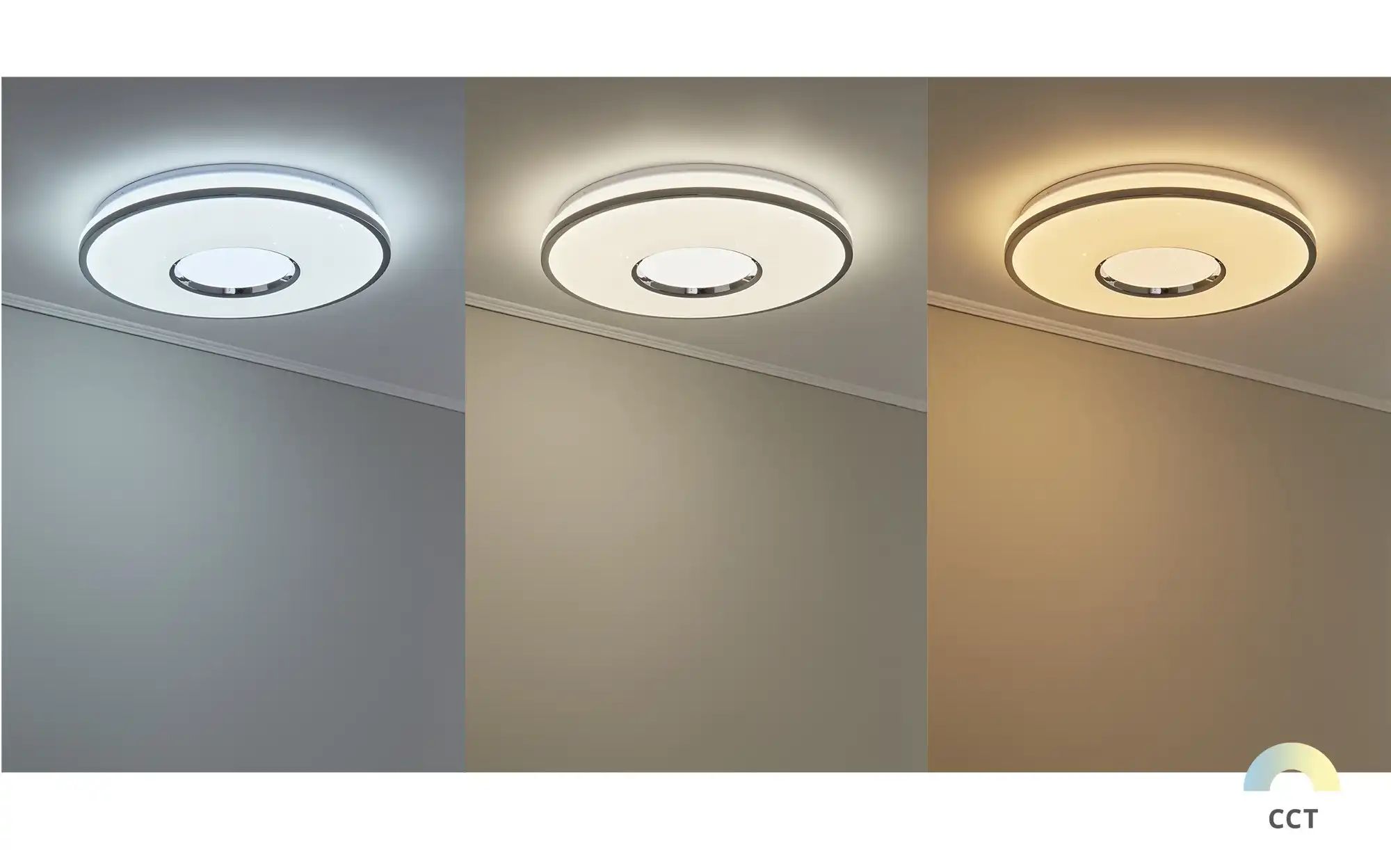 Thumbnail - KHG LED-Deckenleuchte  chrom mit Fernbedienung   ¦ silber ¦ Maße (cm): H: 8,5  Ø: 49 Lampen & Leuchten > Deckenleuchten ...