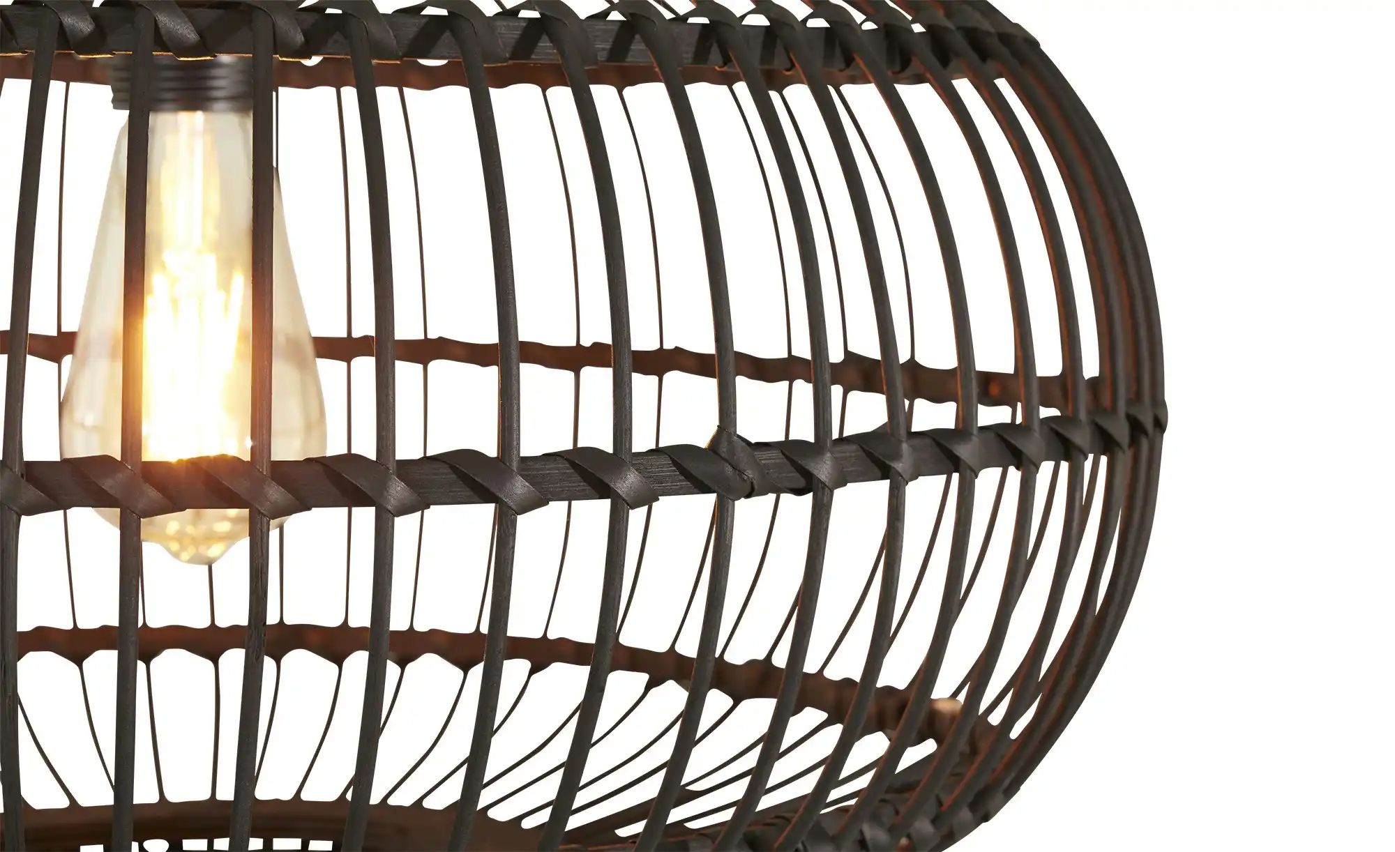 Thumbnail - Pendelleuchte  Woven ¦ schwarz ¦ Maße (cm): H: 120  Ø: 48 Lampen & Leuchten > Hängeleuchten - Höffner