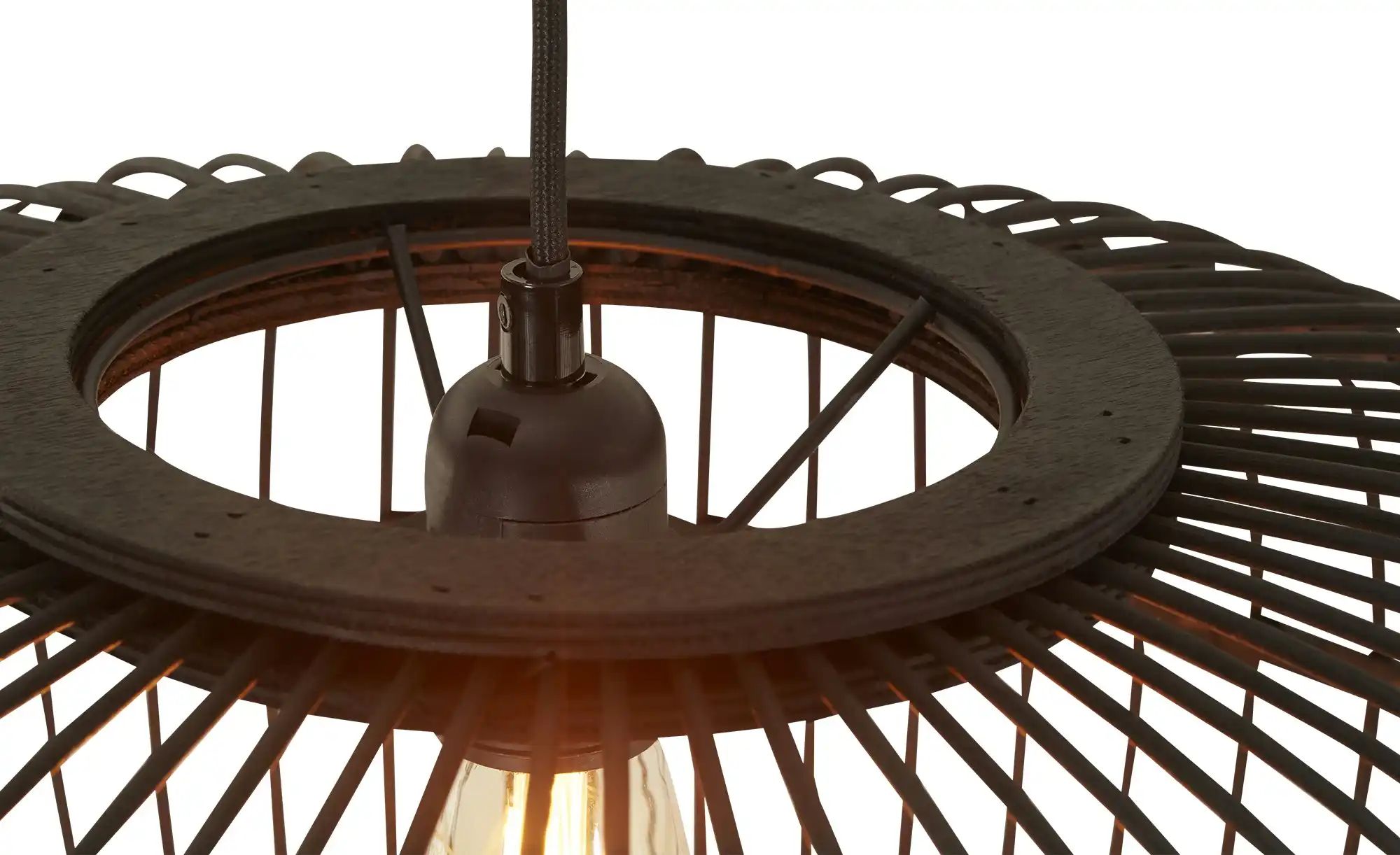 Thumbnail - Pendelleuchte  Woven ¦ schwarz ¦ Maße (cm): H: 120  Ø: 48 Lampen & Leuchten > Hängeleuchten - Höffner