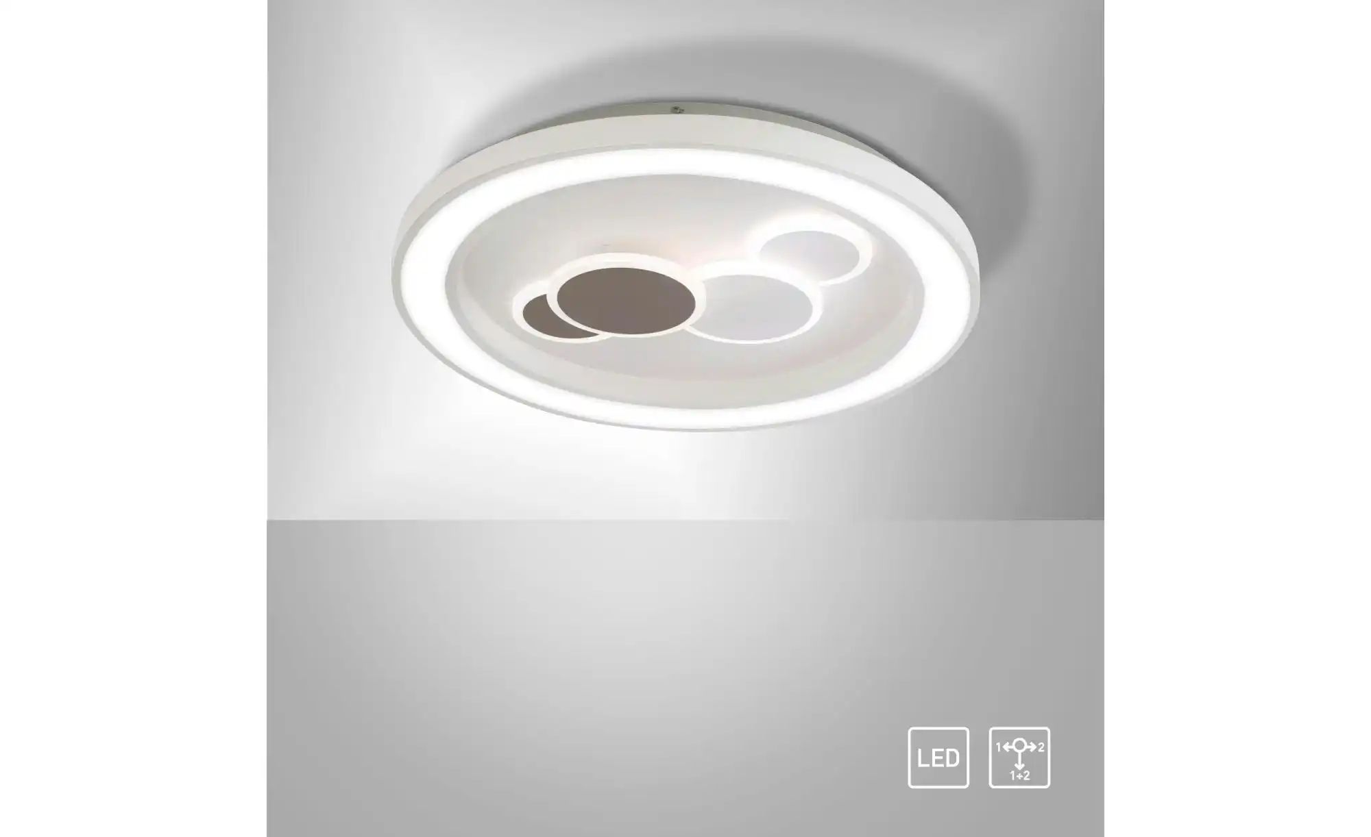 Paul Neuhaus LED-Deckenleuchte, weiß, rund ¦ weiß ¦ Maße (cm): B: 60 H: 8 T günstig online kaufen