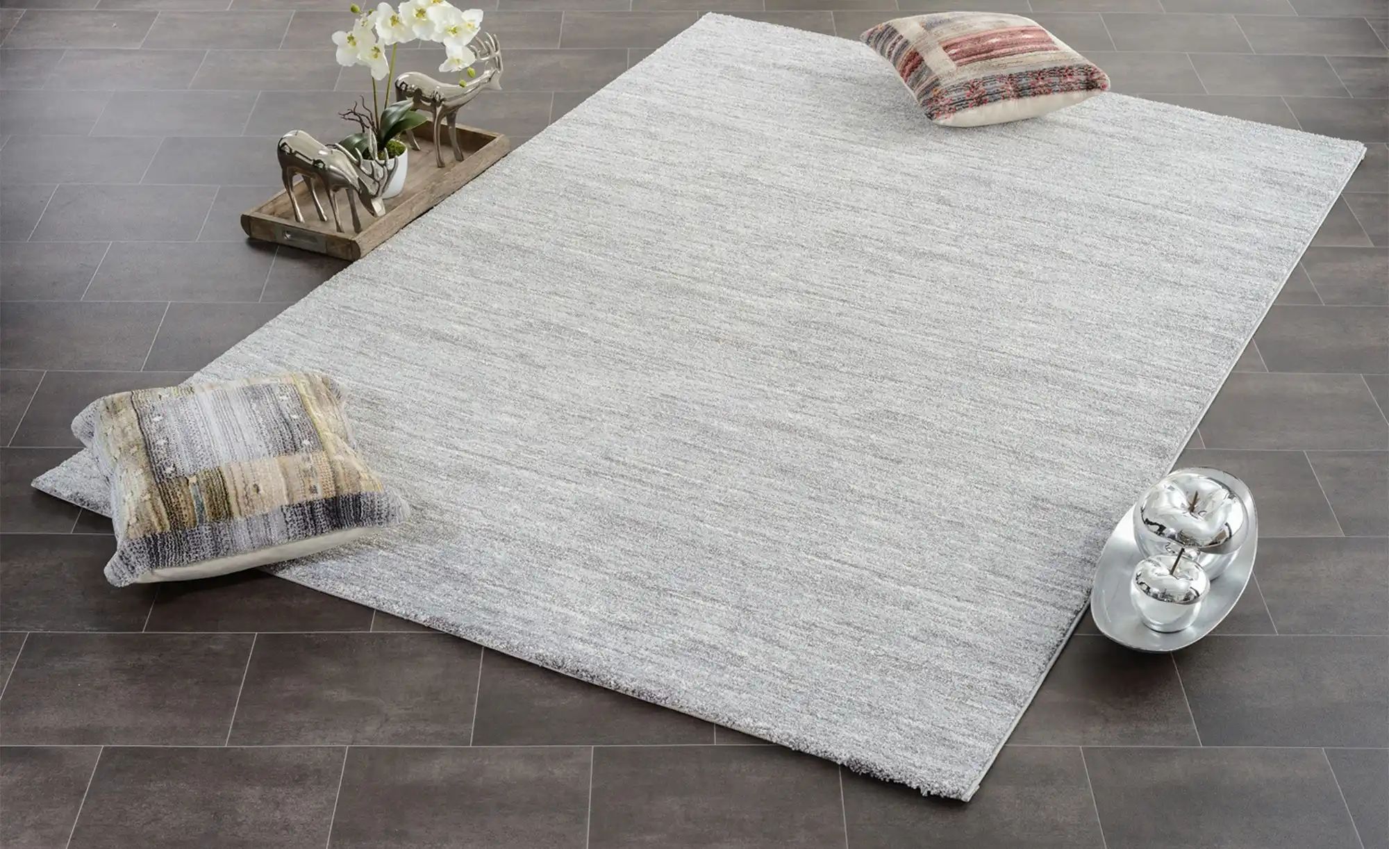 Kurzflorteppich  Sofi Lori ¦ grau ¦ Synthetische Fasern ¦ Maße (cm): B: 200 günstig online kaufen