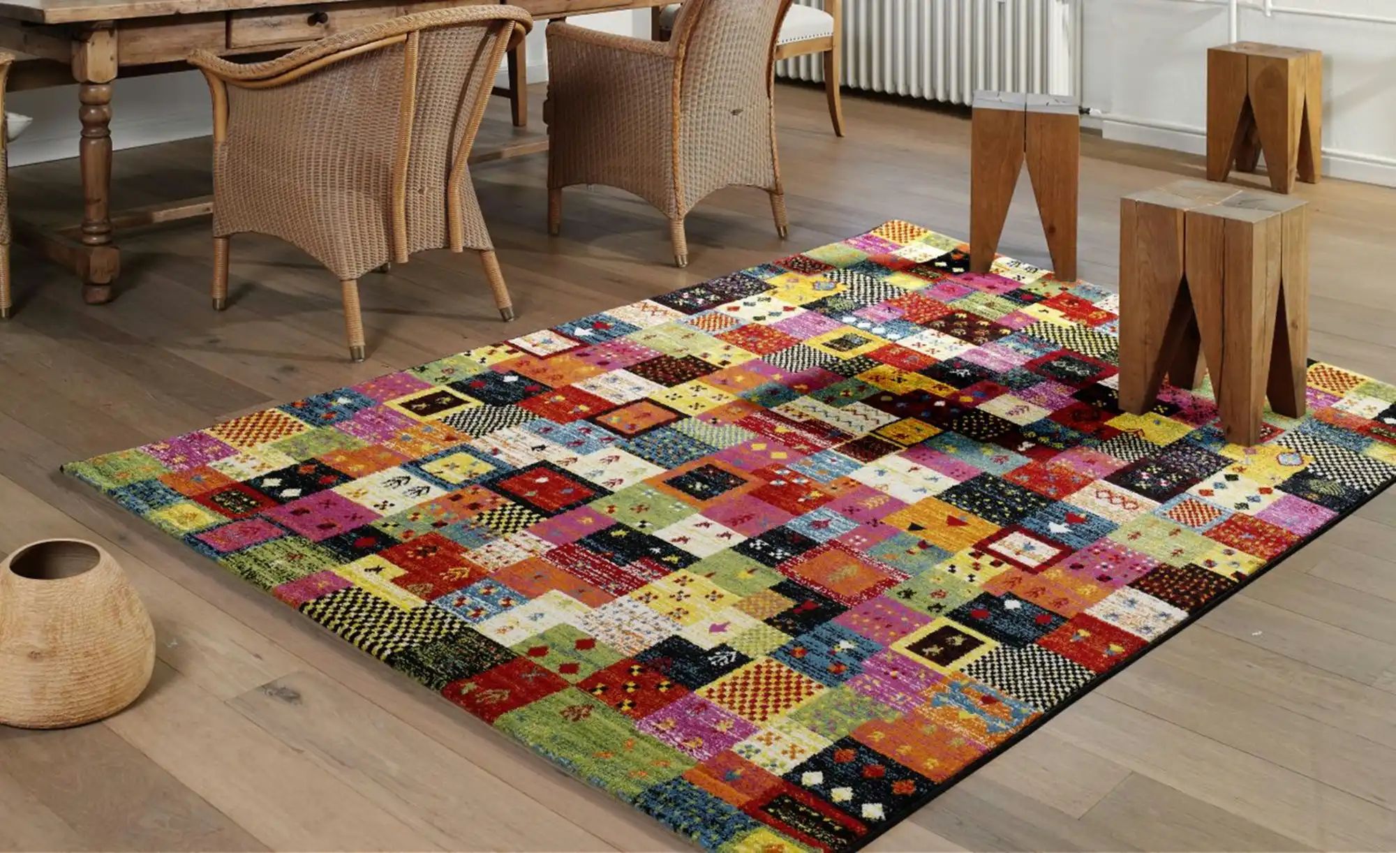 Kurzflorteppich  Happiness Pardis ¦ mehrfarbig ¦ Synthetische Fasern ¦ Maße günstig online kaufen