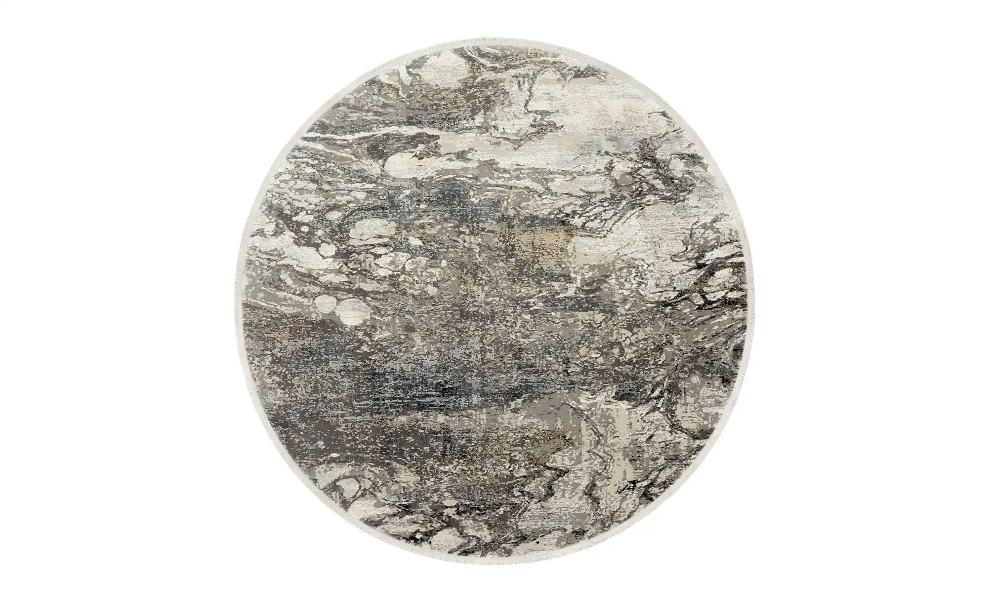 meinTeppich Kurzflorteppich  Palermo ¦ grau ¦ Synthetische Fasern Ø: 160 Te günstig online kaufen