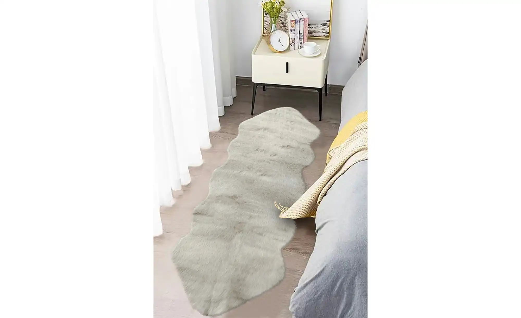 Thumbnail - como Kunstfell  Long Shape ¦ silber ¦ Synthetische Fasern ¦ Maße (cm): B: 60 Teppiche > Felle > Kunstfelle - Höffner