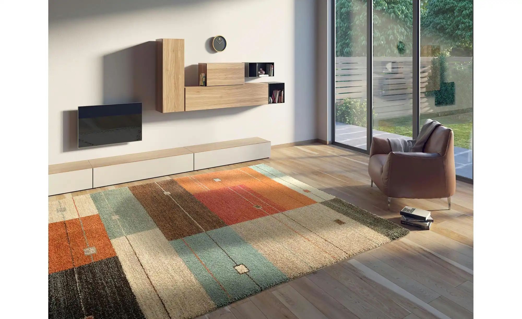 Kurzflorteppich   ¦ mehrfarbig ¦ Synthetische Fasern ¦ Maße (cm): B: 80 H: günstig online kaufen