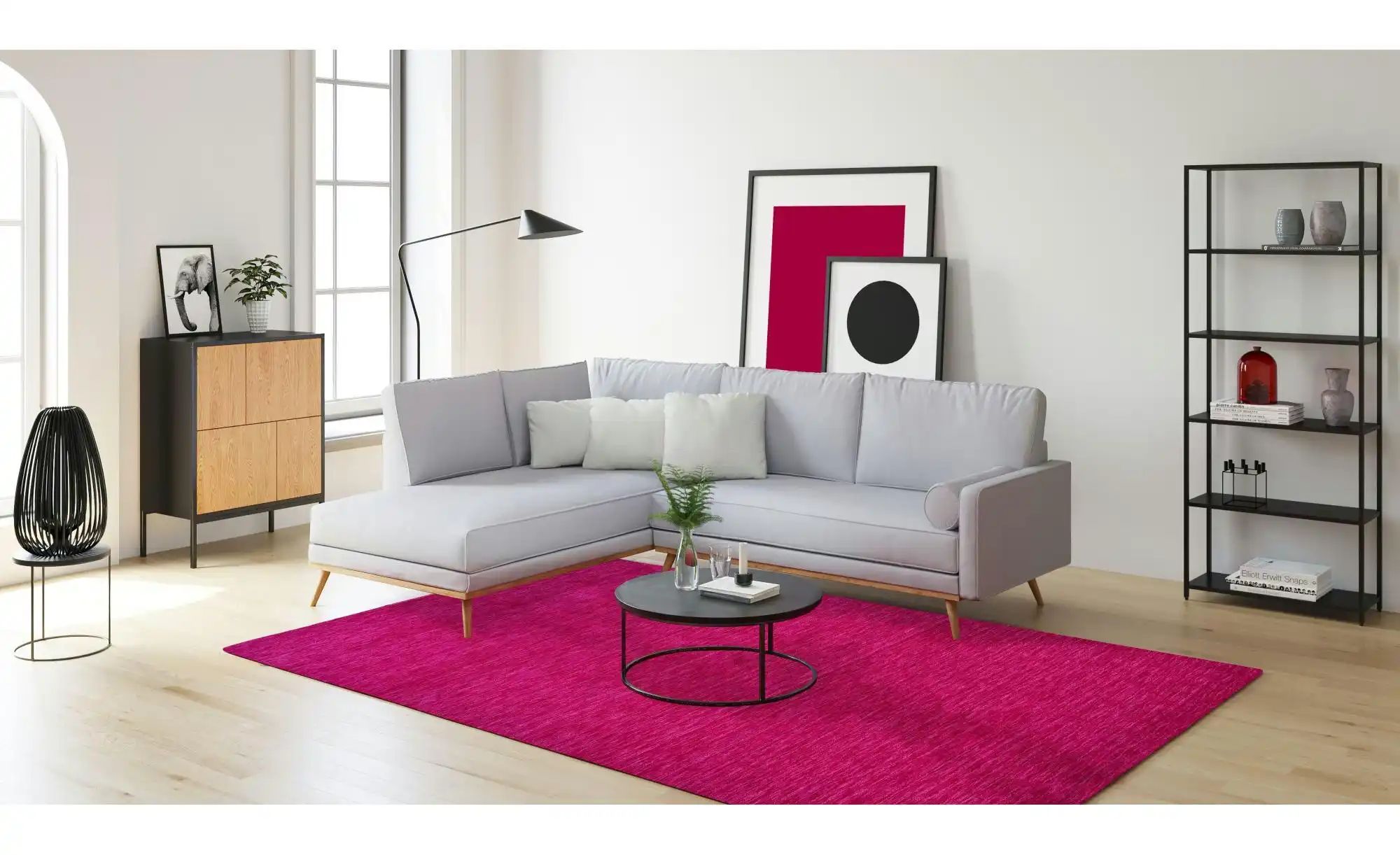 THEKO Wollteppich »Holi«, rechteckig, 13 mm Höhe, Uni-Farben, leicht melier günstig online kaufen