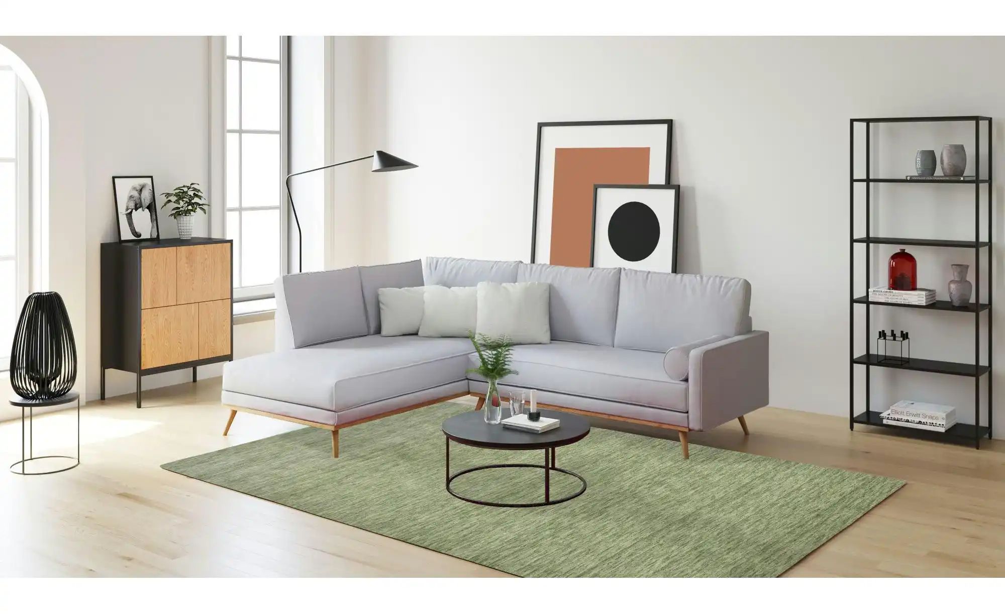 Thumbnail - THEKO Handweber  Phalguna ¦ grün ¦ Wolle ¦ Maße (cm): B: 190 H: 1 Teppiche > Läufer - Höffner