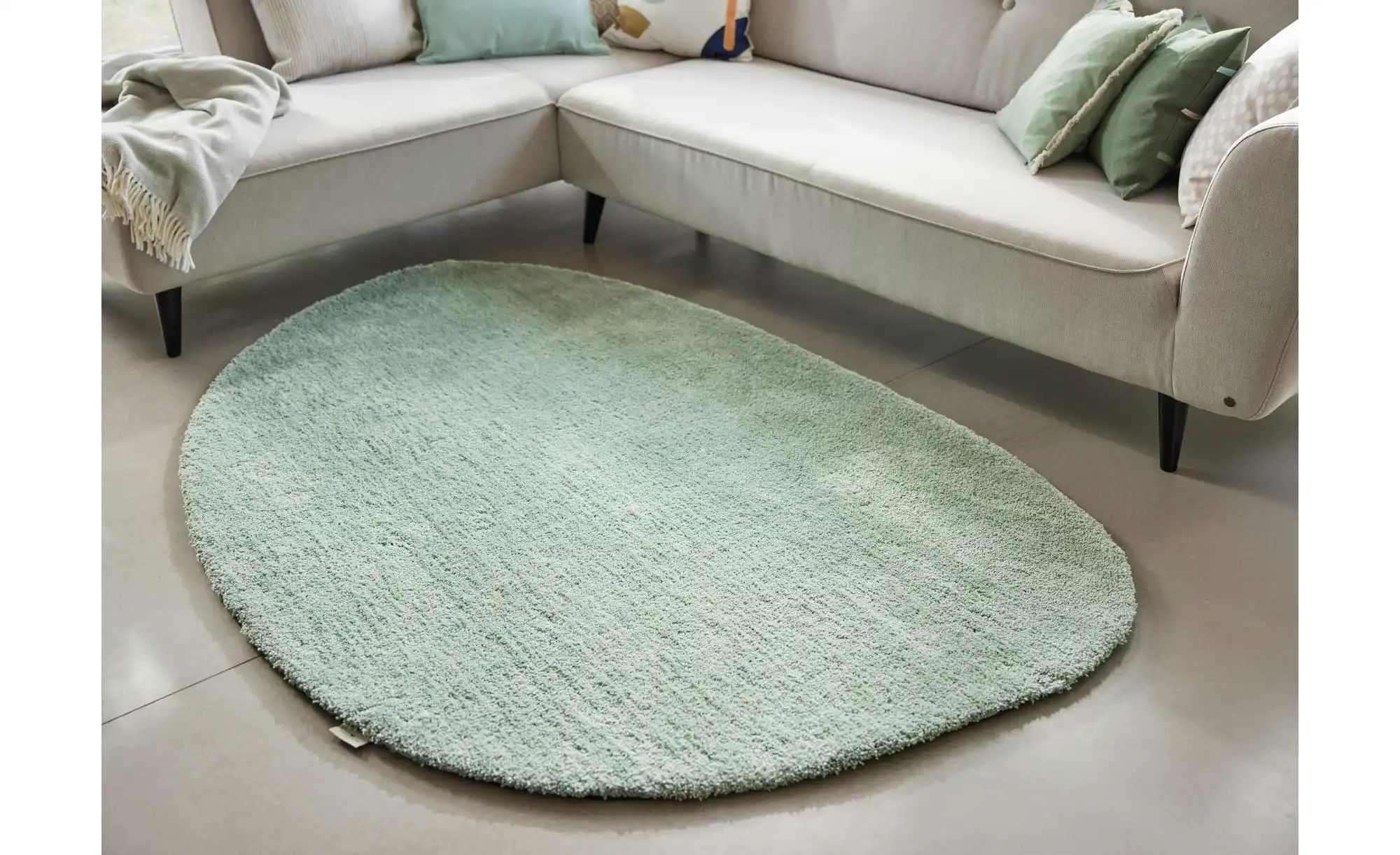 Tom Tailor Hochflorteppich  Cozy ¦ grün ¦ Synthetische Fasern ¦ Maße (cm): günstig online kaufen