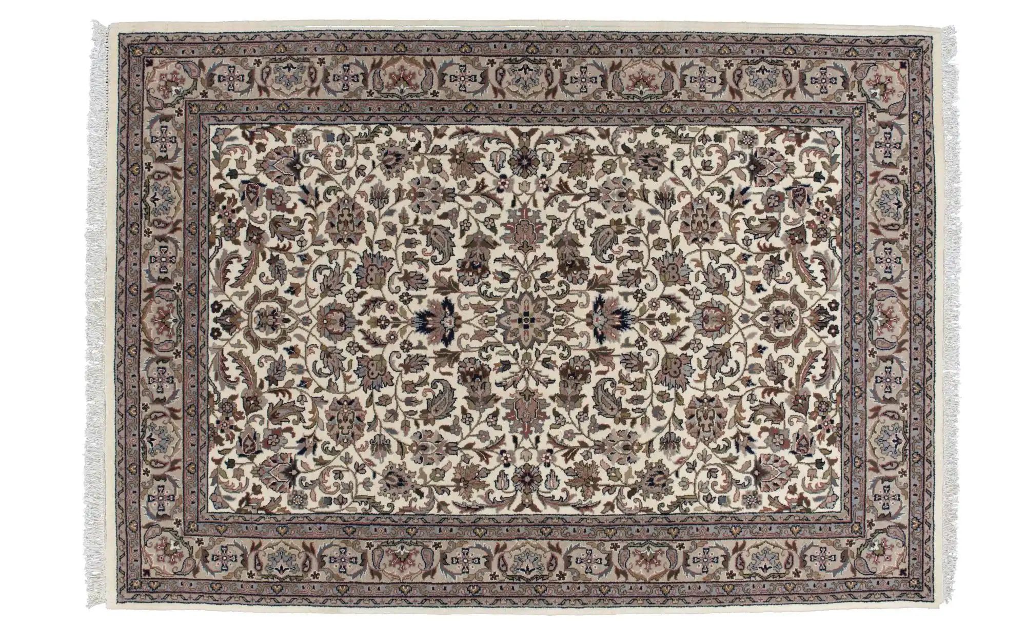 THEKO Orientteppich  Benares ¦ creme ¦ Wolle ¦ Maße (cm): B: 120 H: 1,2 Tep günstig online kaufen