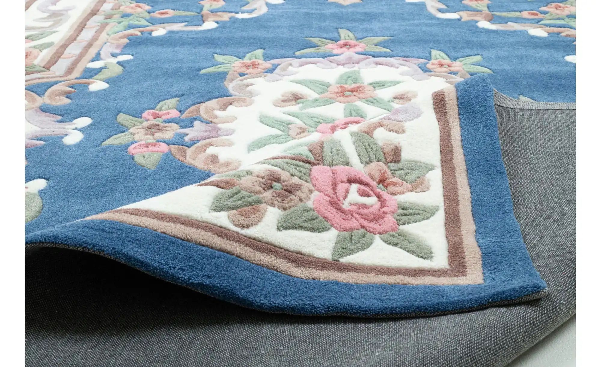 THEKO Vintageteppich  Ming ¦ blau ¦ Synthetische Fasern ¦ Maße (cm): B: 190 günstig online kaufen