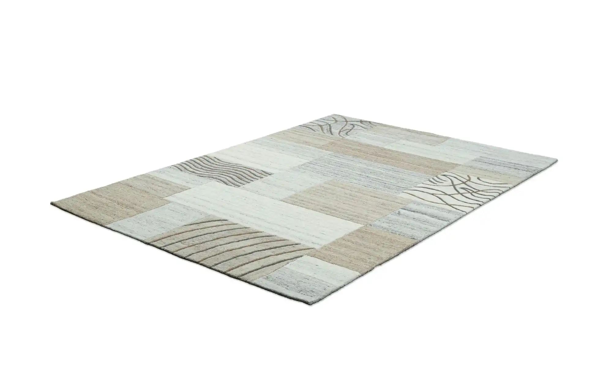 THEKO Wollteppich  Royal Natur ¦ grau ¦ Wolle ¦ Maße (cm): B: 190 H: 1,4 Te günstig online kaufen