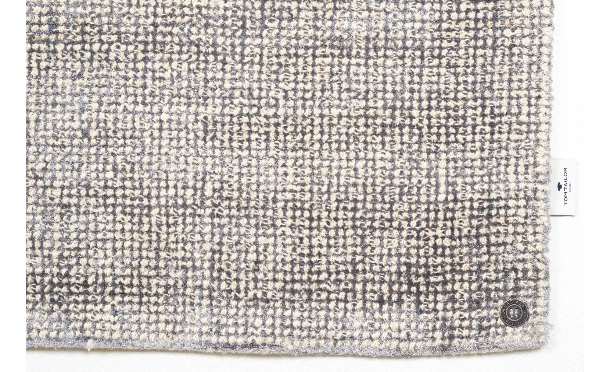 Thumbnail - Tom Tailor Wollteppich  Groove ¦ silber ¦ Wolle ¦ Maße (cm): B: 85 H: 2 Teppiche > Wohnteppiche - Höffner