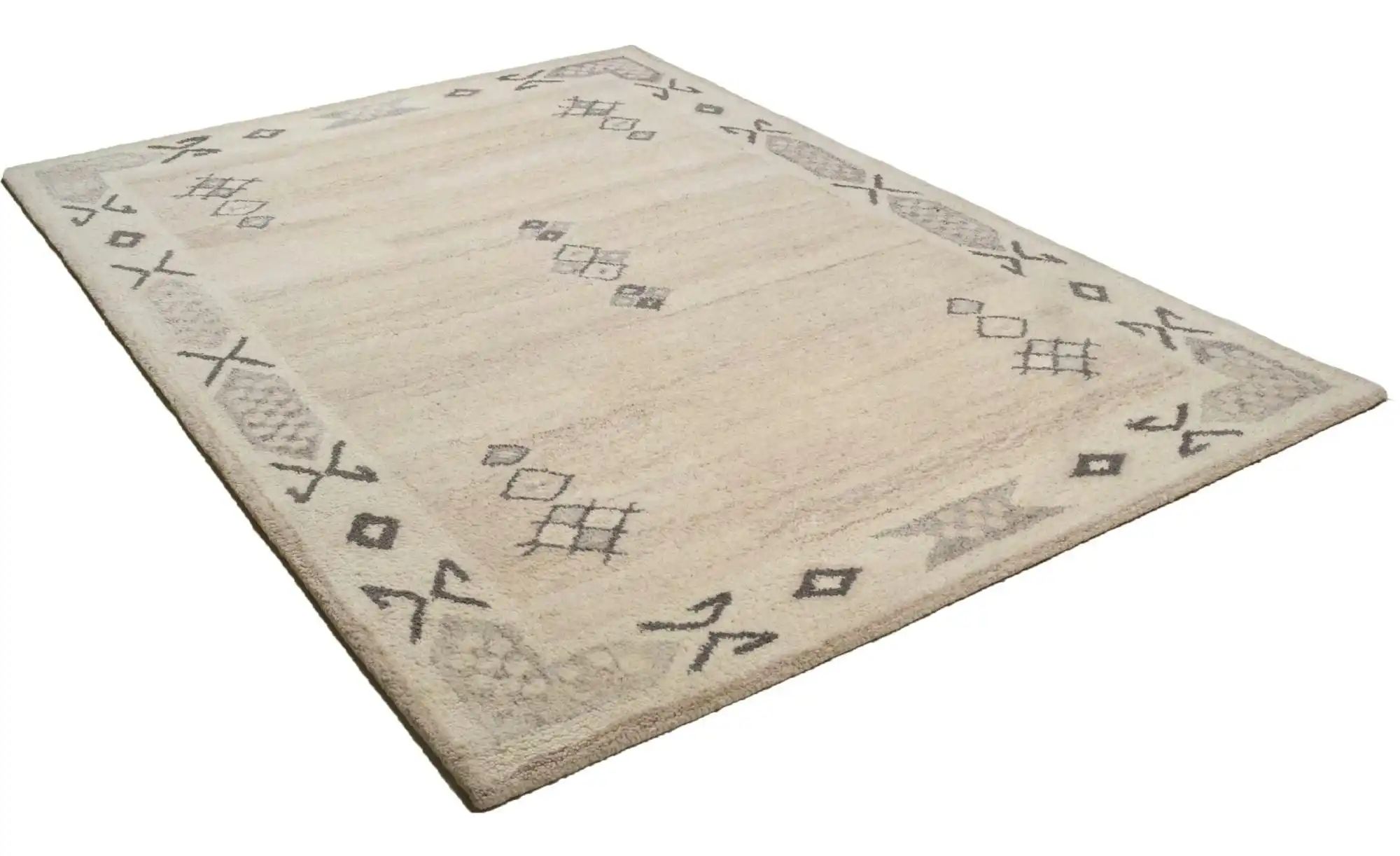THEKO Wollteppich  Royal Berber  ¦ beige ¦ Wolle ¦ Maße (cm): B: 190 H: 1,8 günstig online kaufen