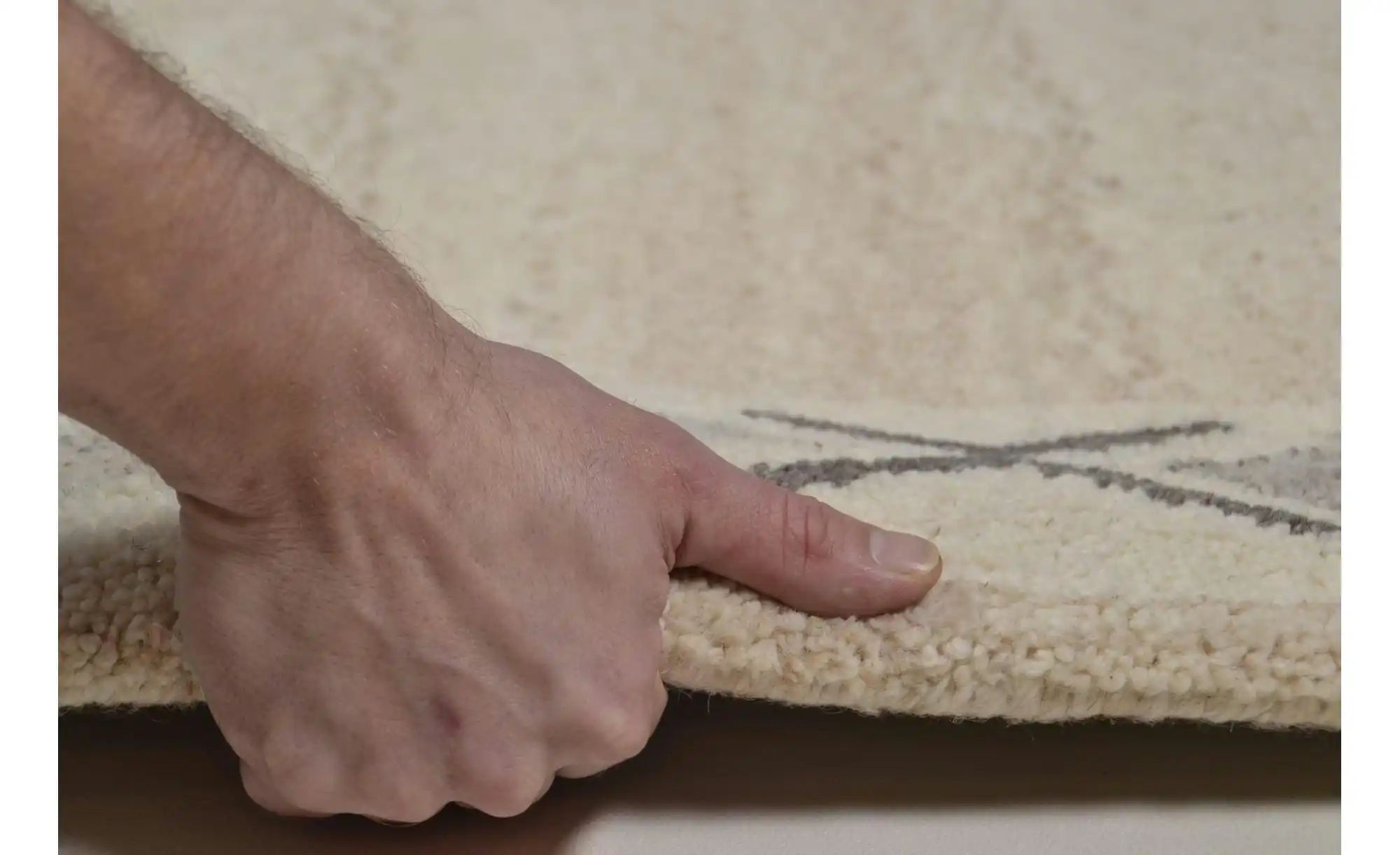 THEKO Wollteppich  Royal Berber  ¦ beige ¦ Wolle ¦ Maße (cm): B: 60 H: 1,8 günstig online kaufen