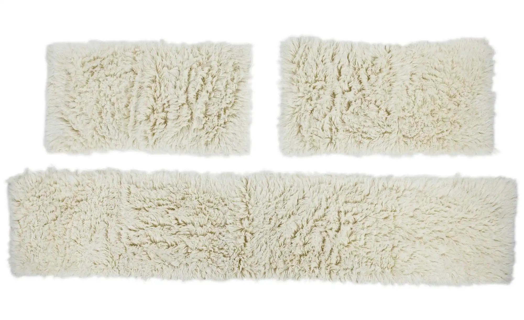 THEKO Flokati Wollteppich  Flokos ¦ beige ¦ Wolle ¦ Maße (cm): B: 70 H: 7 T günstig online kaufen