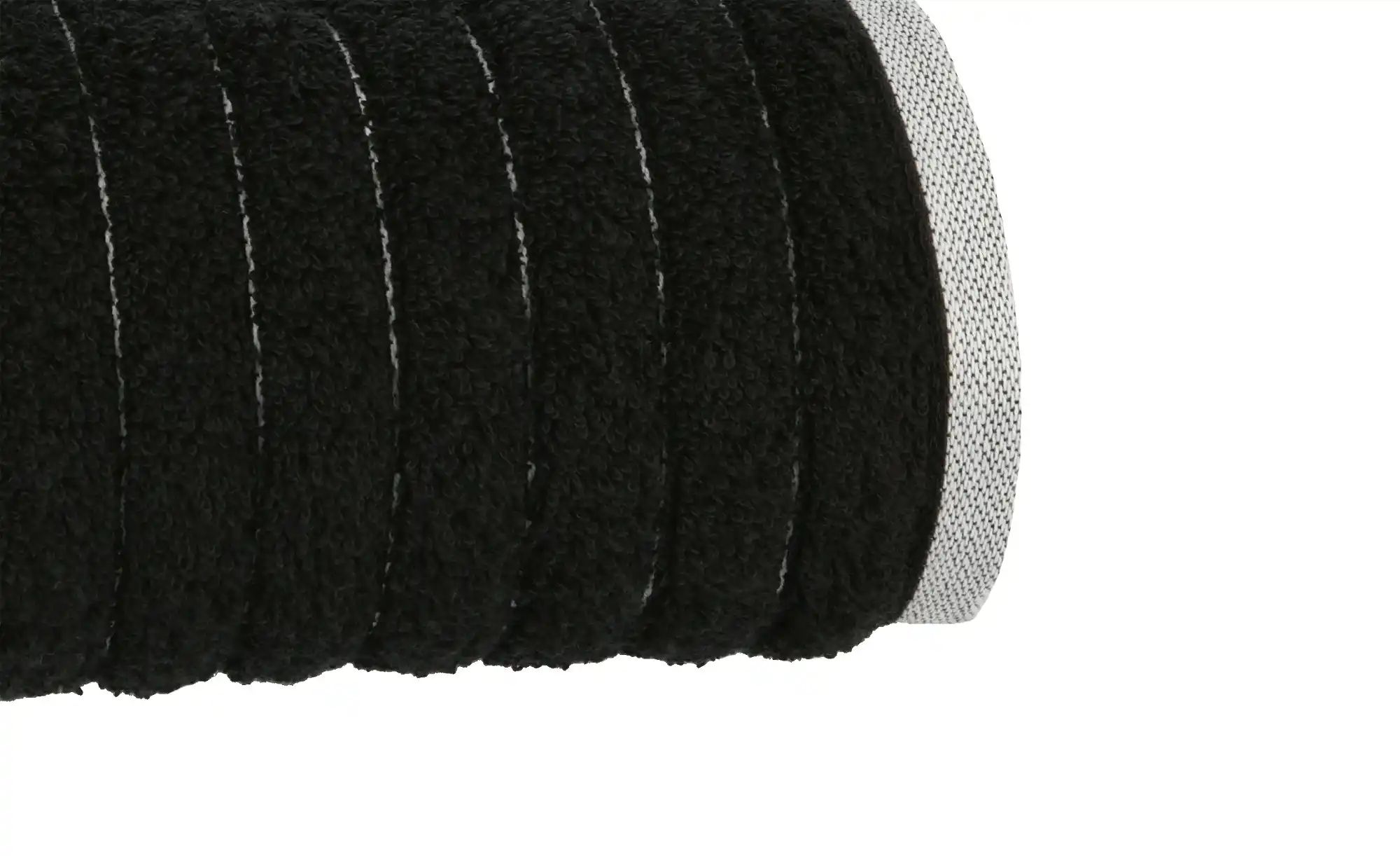 VOSSEN Duschtuch Hardy | Schwarz / Weiße Streifen, Duschtuch - 67x140 cm