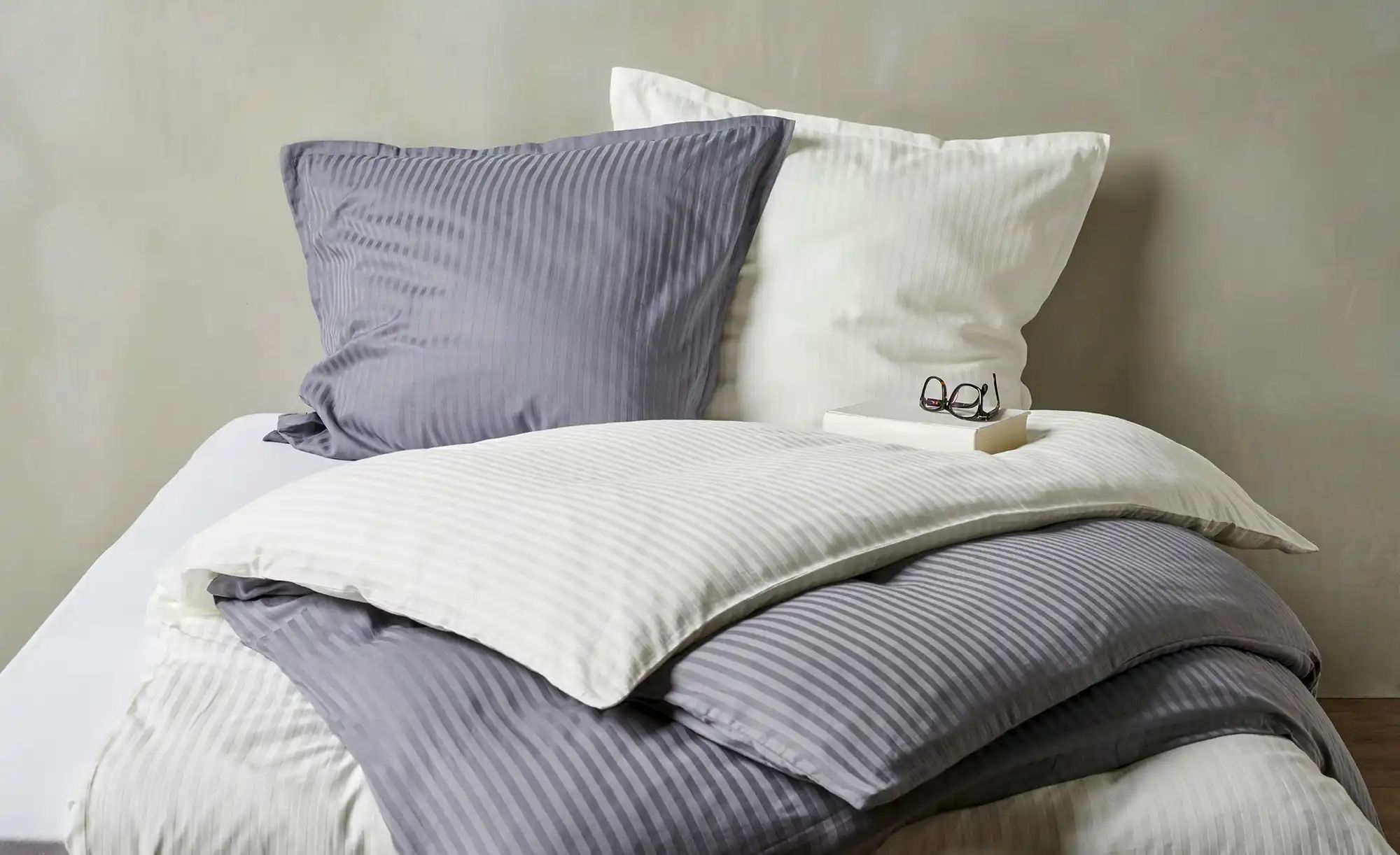 como Damast-Bettwäsche   ¦ grau ¦ Maße (cm): B: 135 Bettwaren > Bettwäsche günstig online kaufen